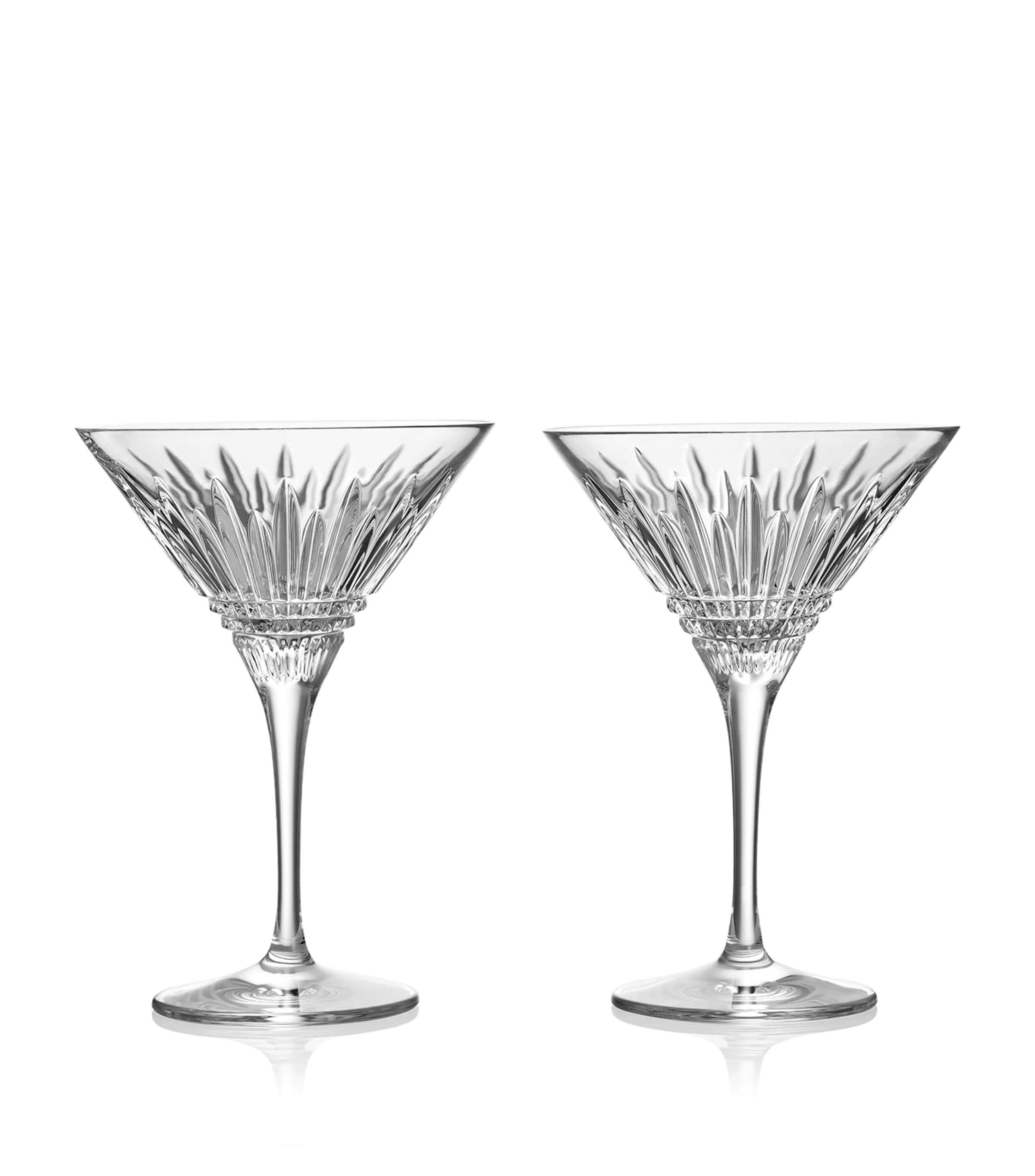 Waterford Set Of 2 Lismore Martini Glasses