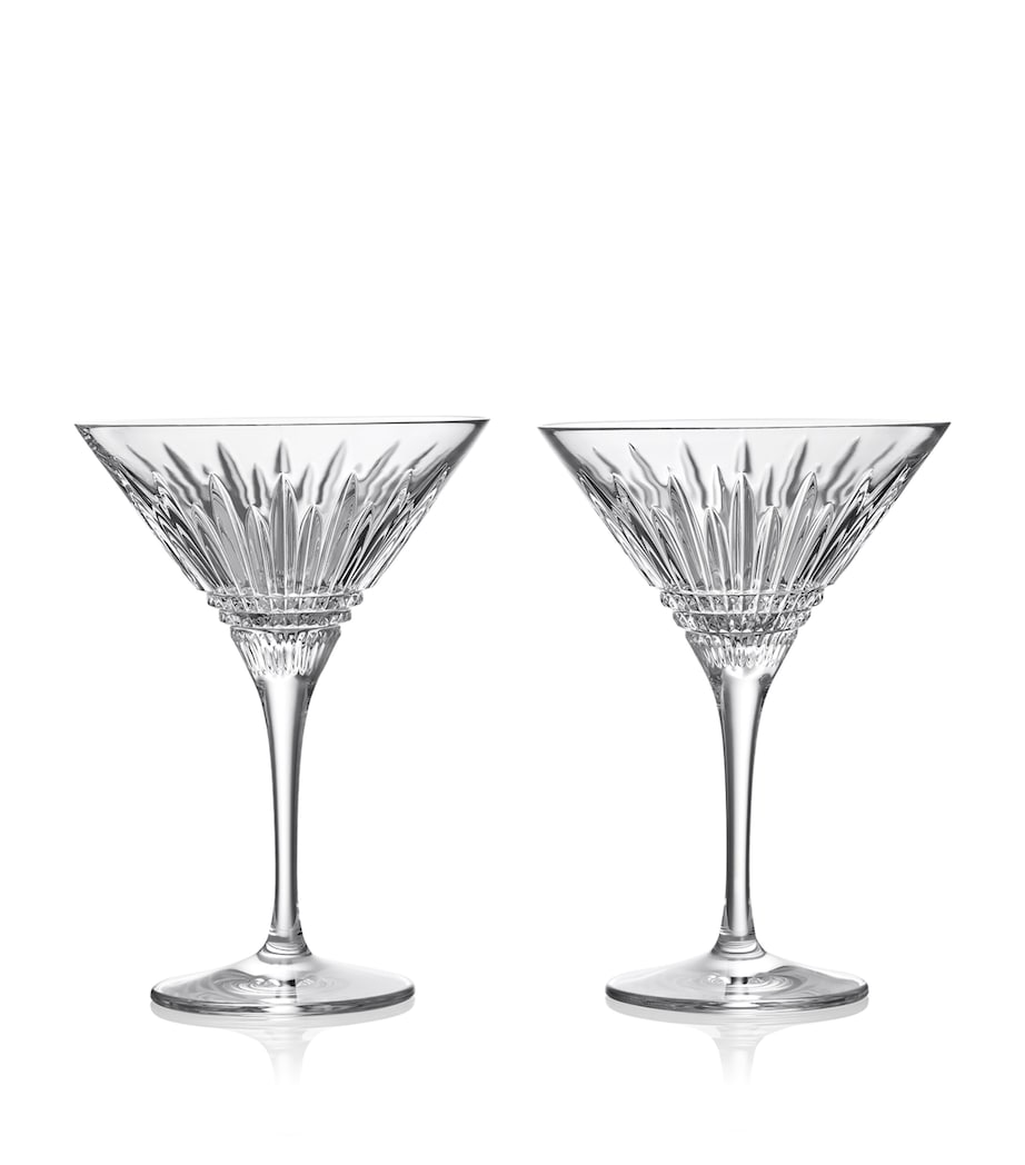 Set of 2 Lismore Martini Glasses (250ml) CLEAR Image 1