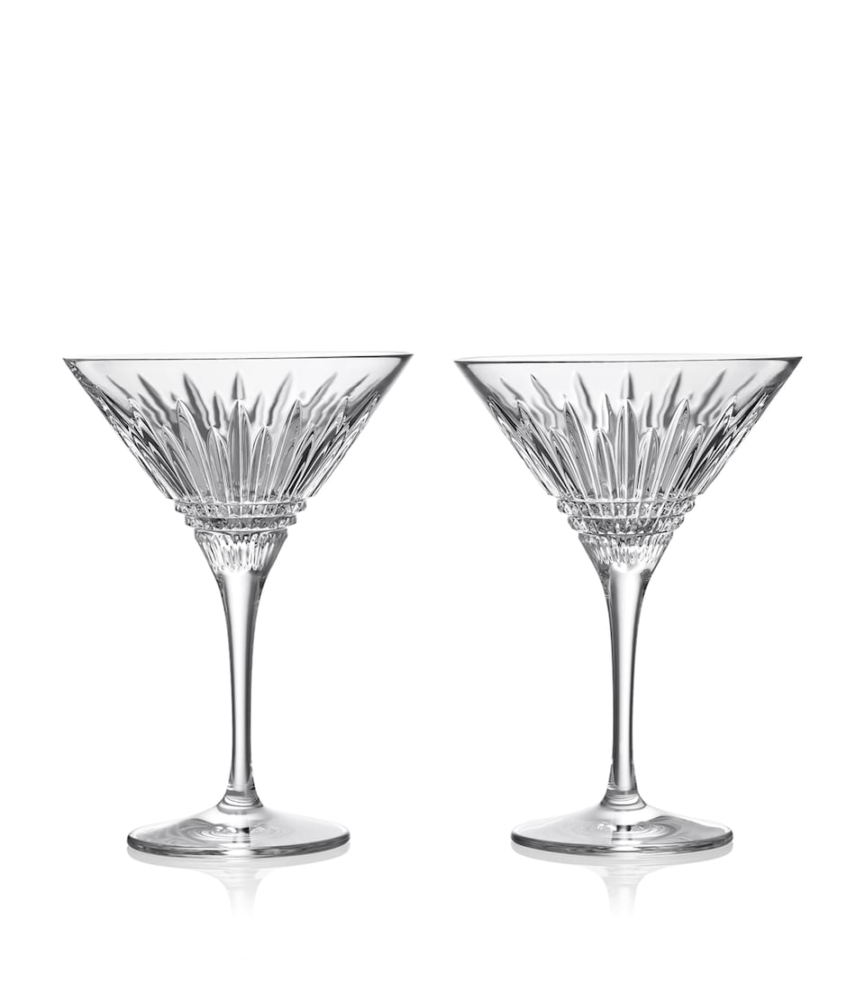 Waterford Set of 2 Lismore Martini Glasses (250ml) Clear