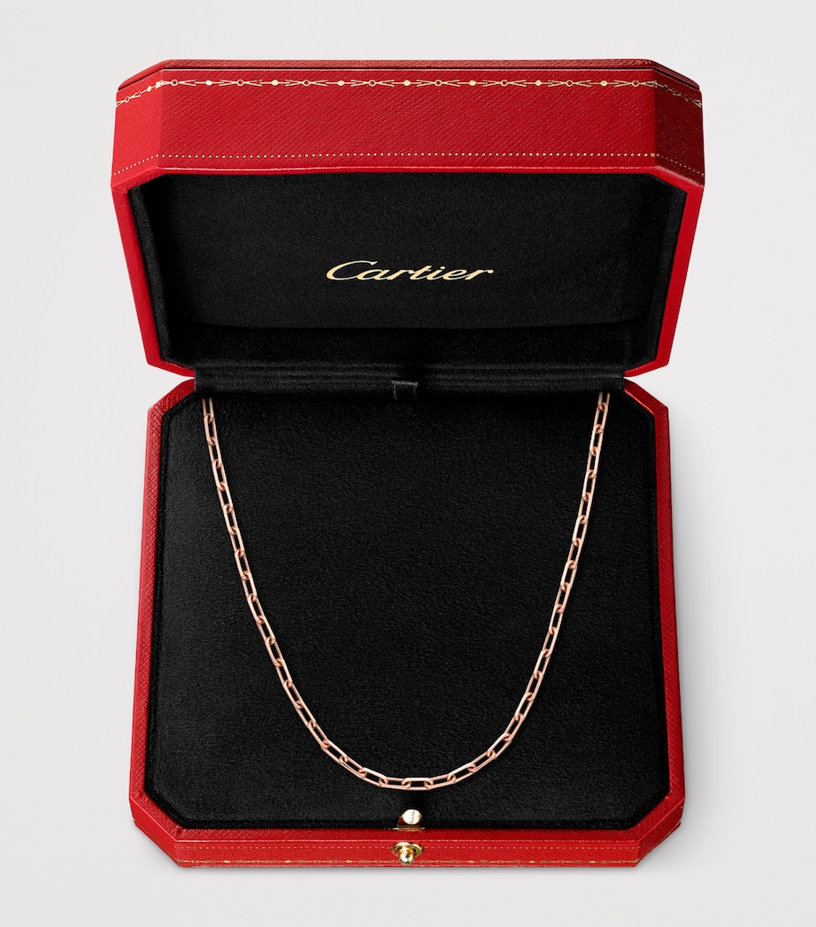 Medium Rose Gold Santos de Cartier Chain Necklace ROSE GOLD Image 2