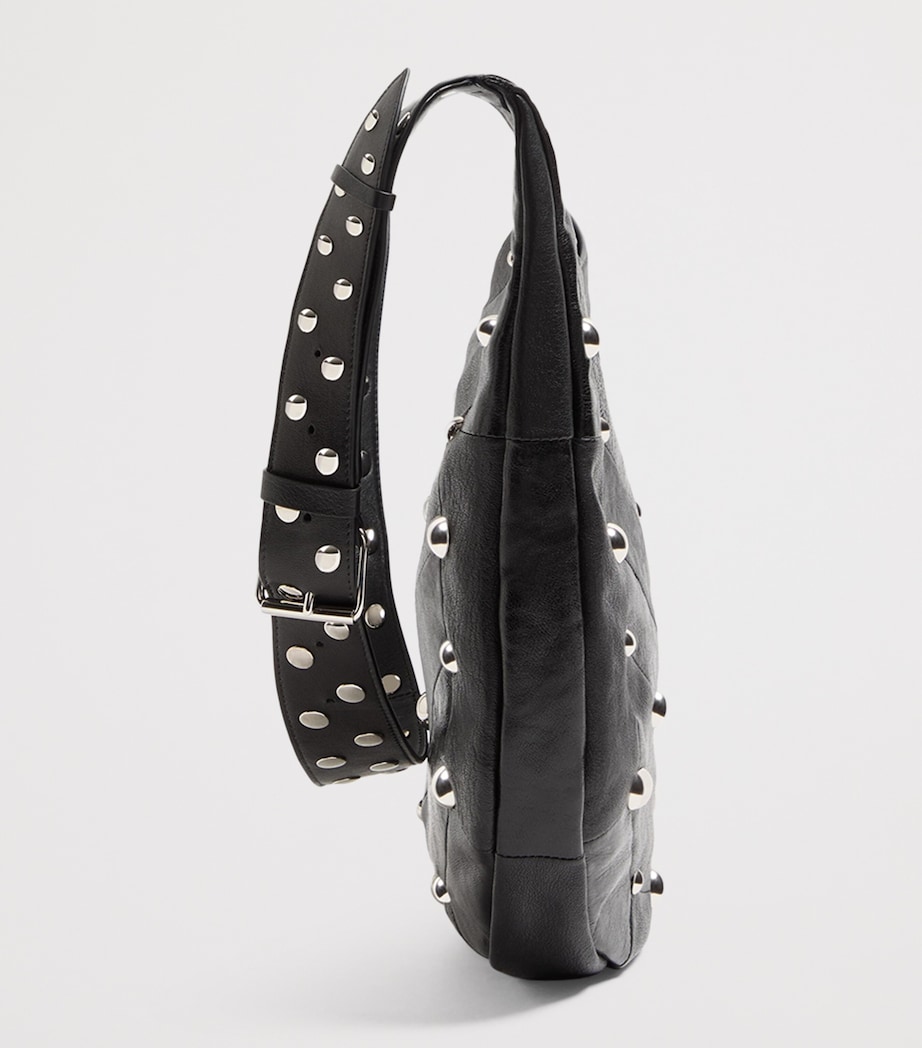 Valentino Garavani Womens Medium Leather Hoboho Shoulder Bag Image 4