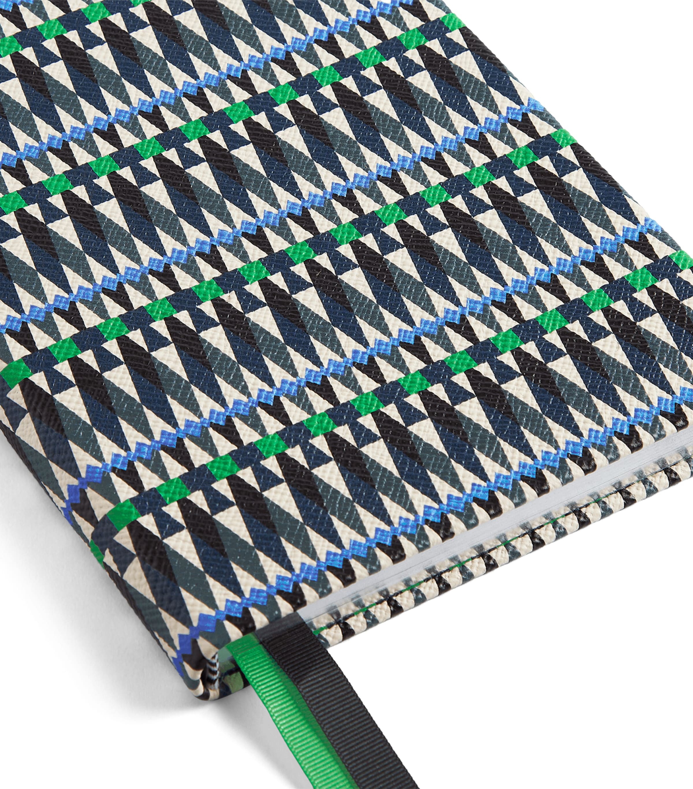 Smythson Leather Soho Notebook Slate Green Mix Image 2