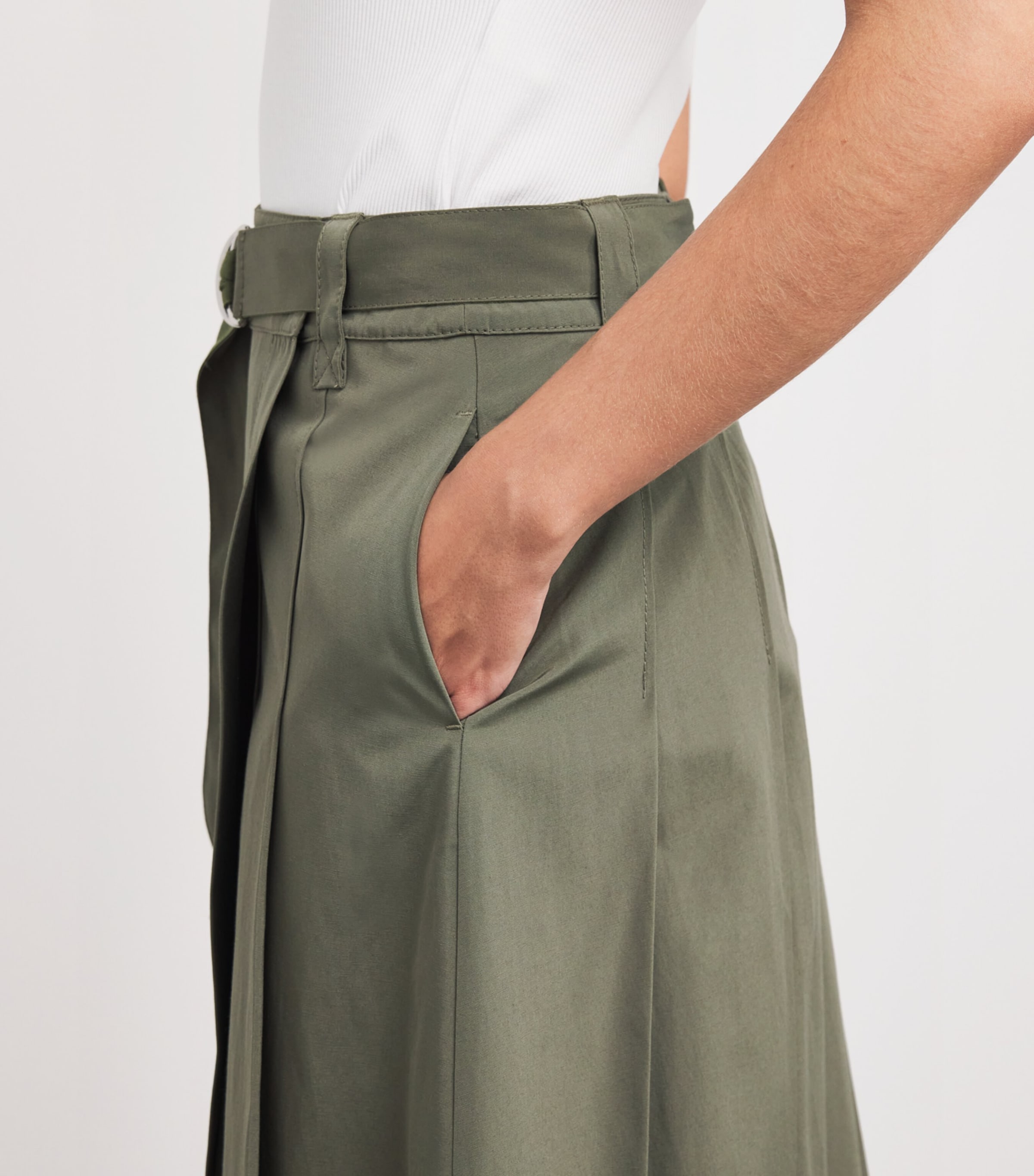 Wrap Midi Skirt KAKI Image 6
