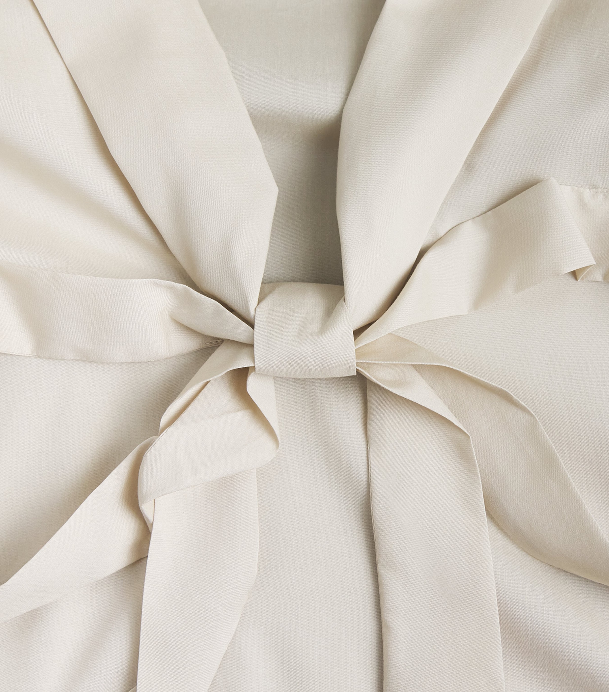 Acne Studios Womens Cut-Out Bow Blouse Light Beige Image 6