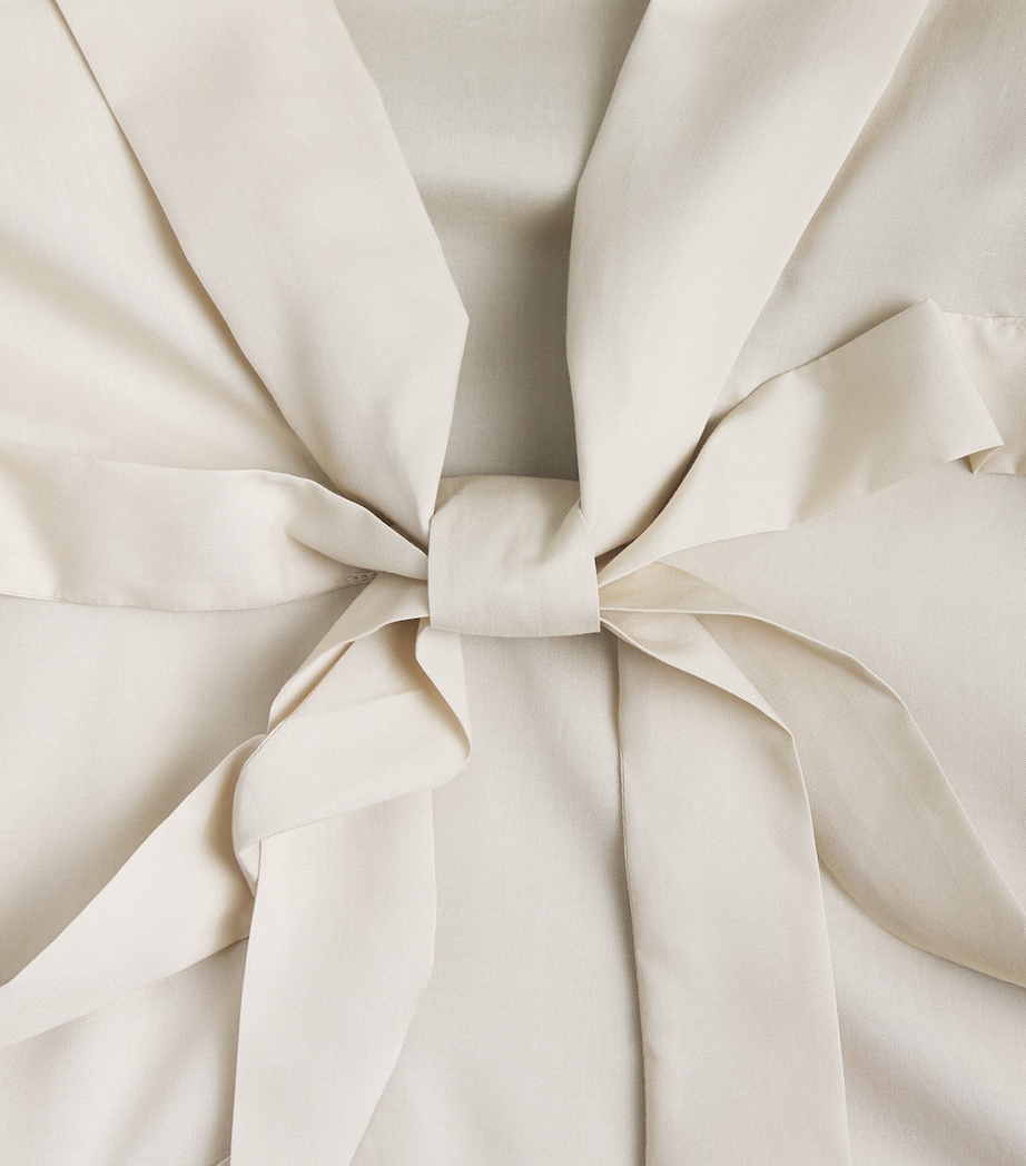 Acne Studios Womens Cut-Out Bow Blouse Light Beige Image 6