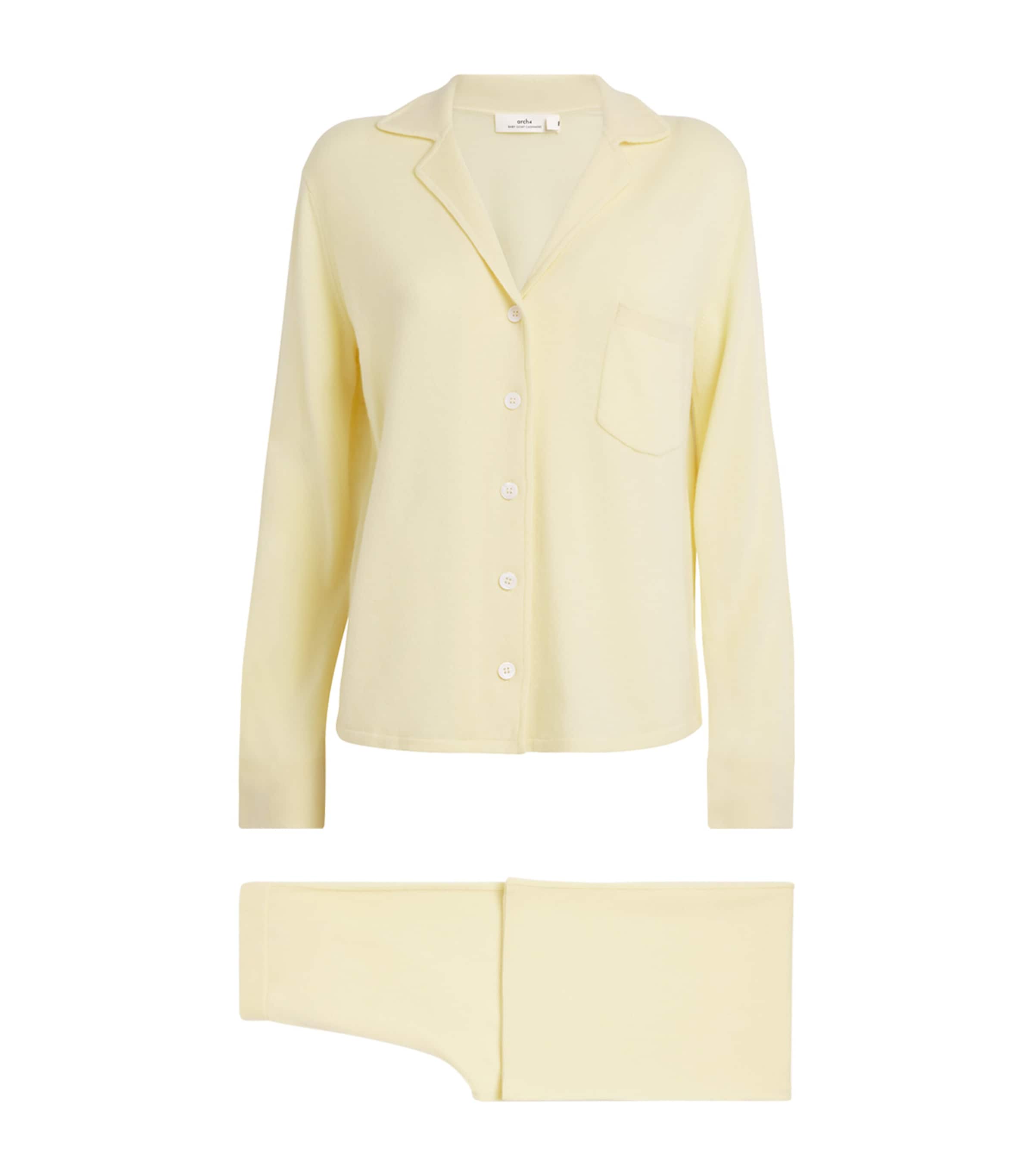 Arch 4 Cashmere Spring Gardens Pyjama Set In Yellow