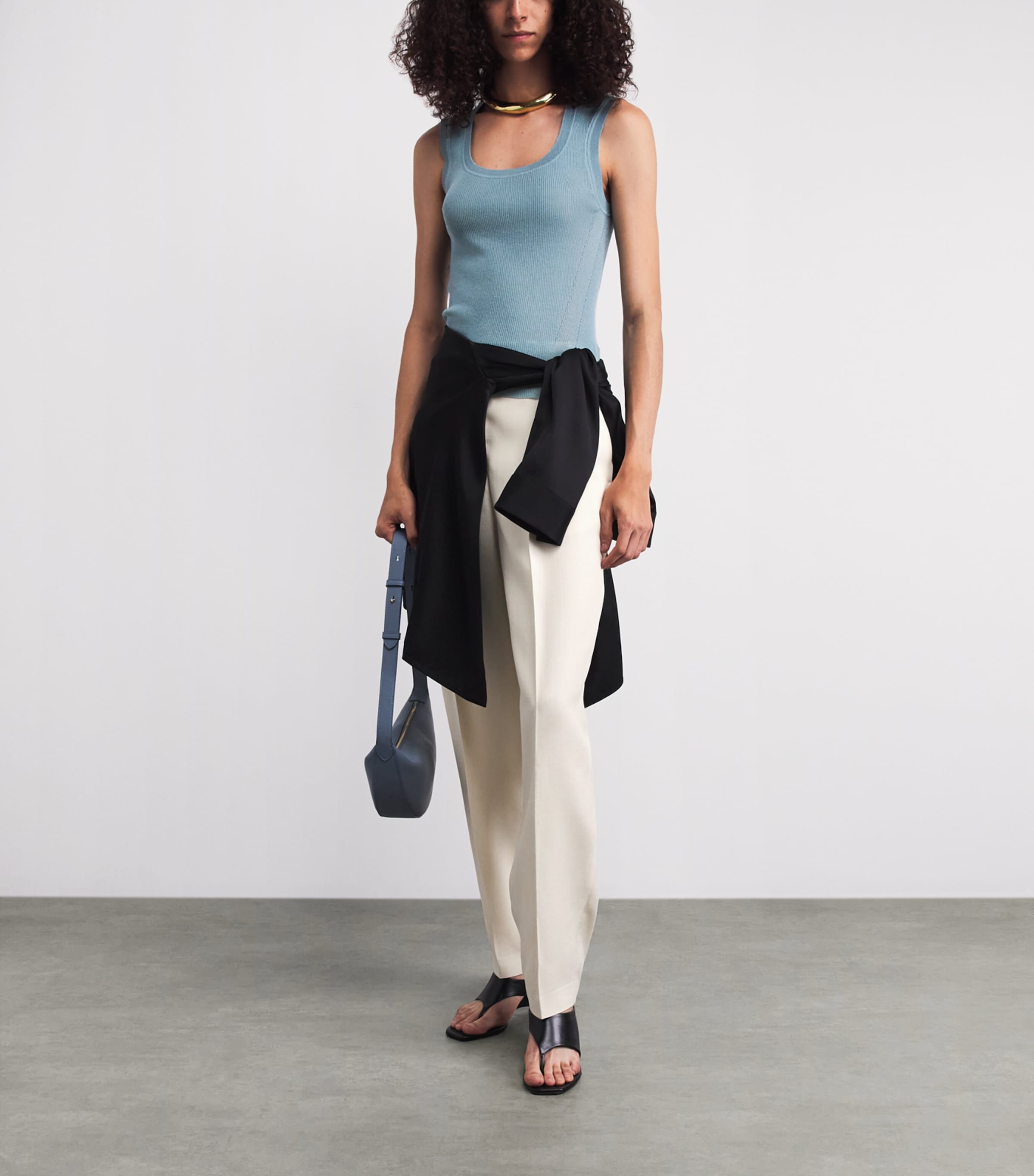 Joseph Womens Tailored Rayen Trousers Marble Image 2