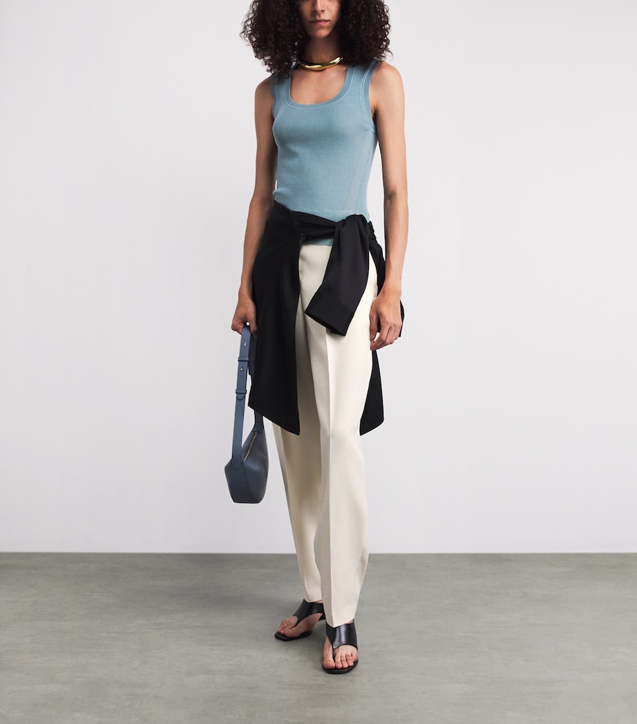 Joseph Womens Tailored Rayen Trousers Marble Image 2