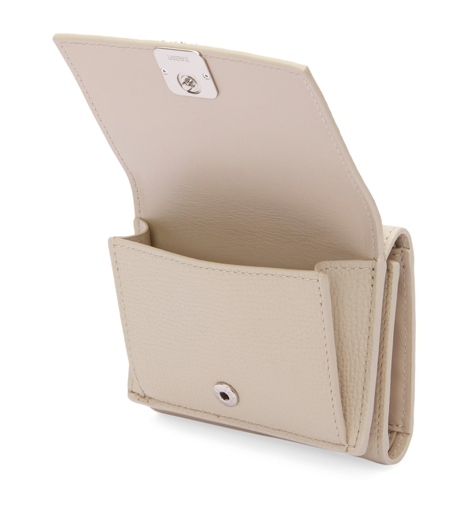 Leather Anagram Trifold Wallet LIGHT GHOST Image 5