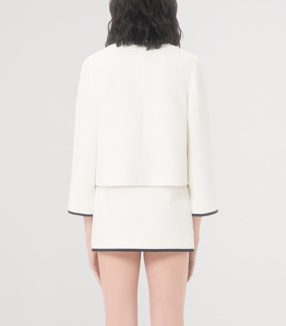Valentino Womens Cotton Tweed Jacket Cbj Image 5
