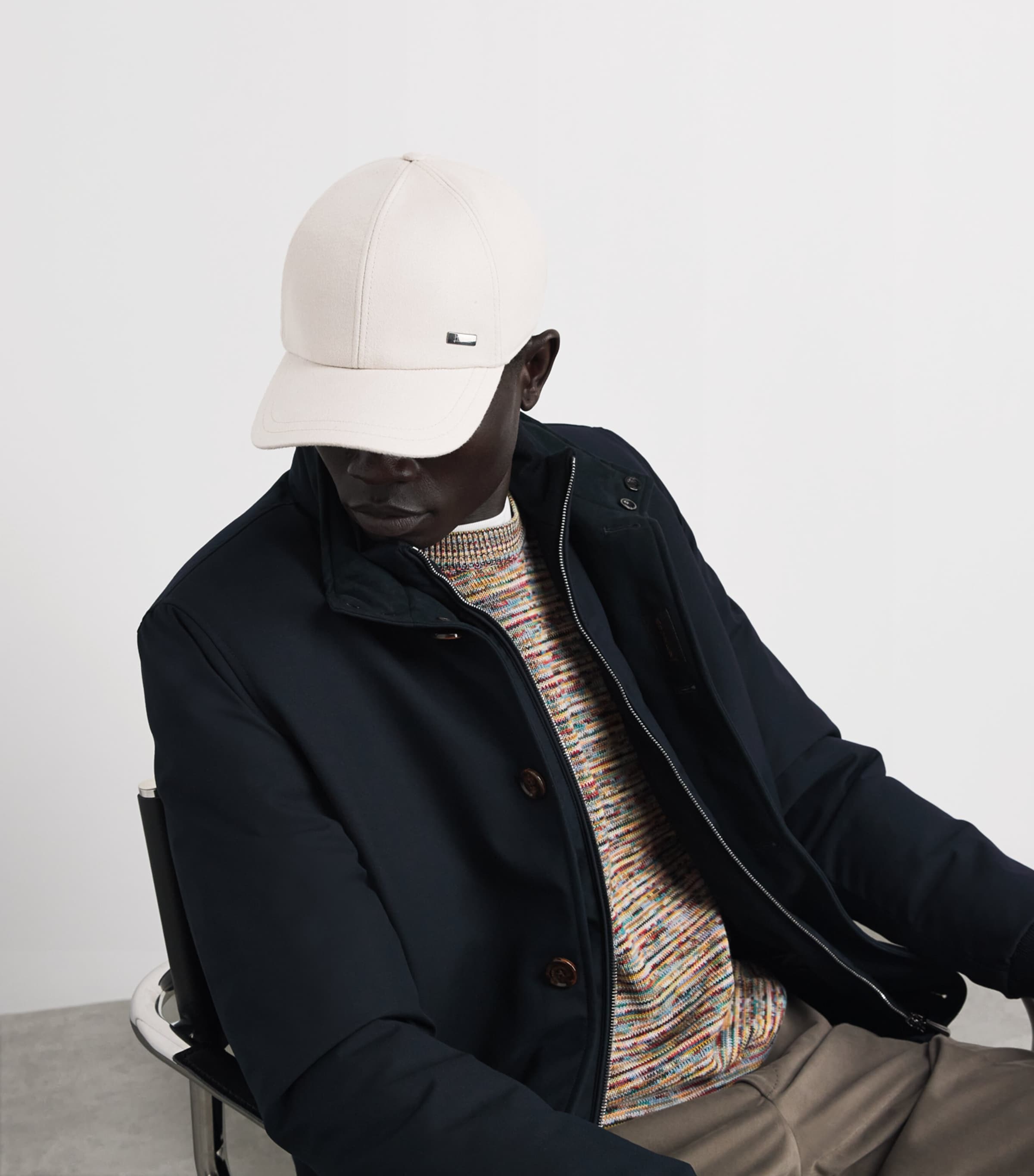 Herno Cashmere-Silk Baseball Cap Chantilly Image 2
