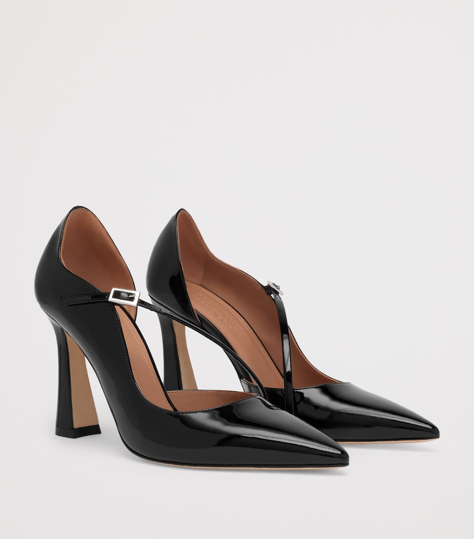 Patent Bettina Heeled Courts 90 BLACK Image 3