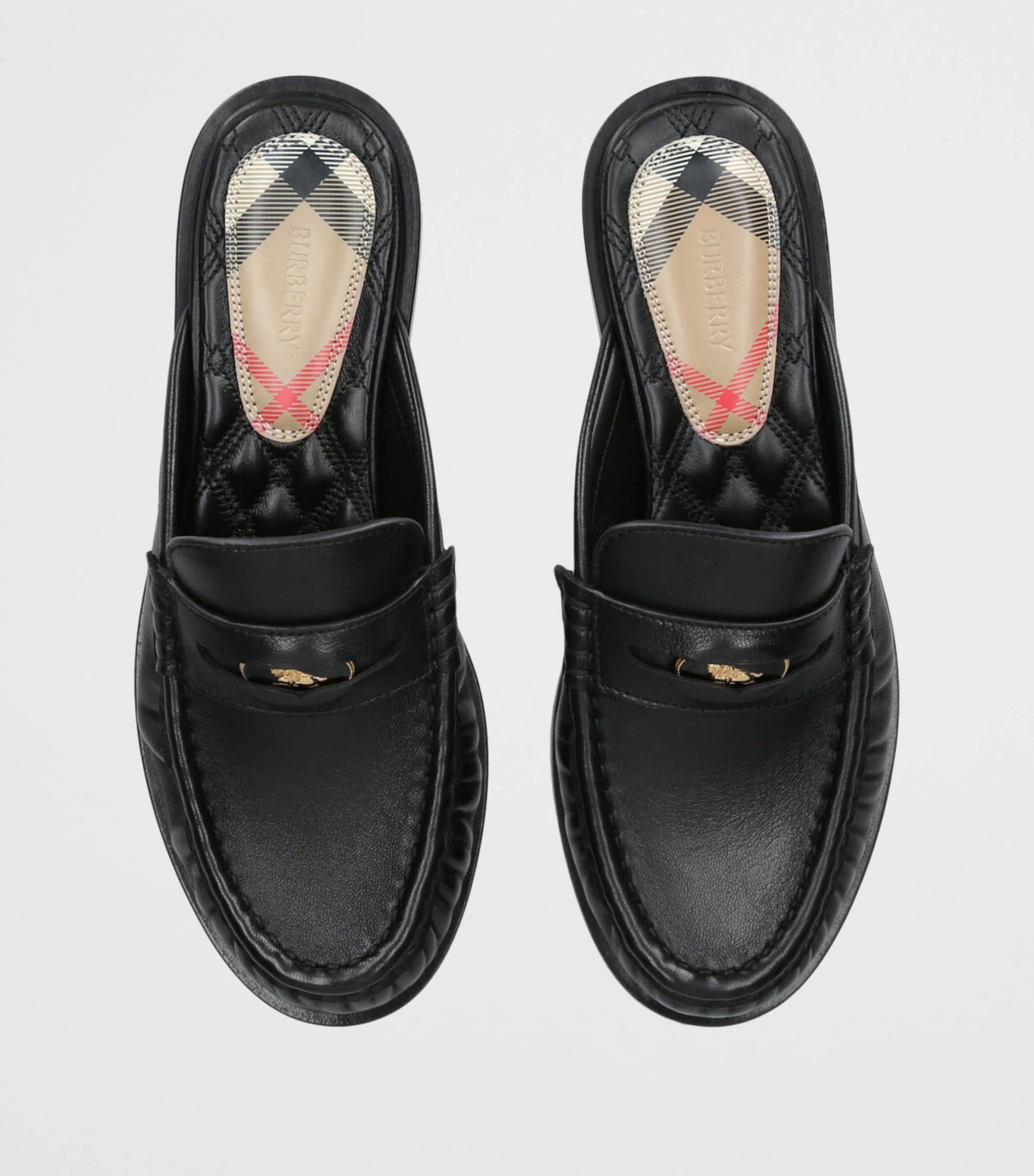 Leather Cadet Mules BROWN Image 4