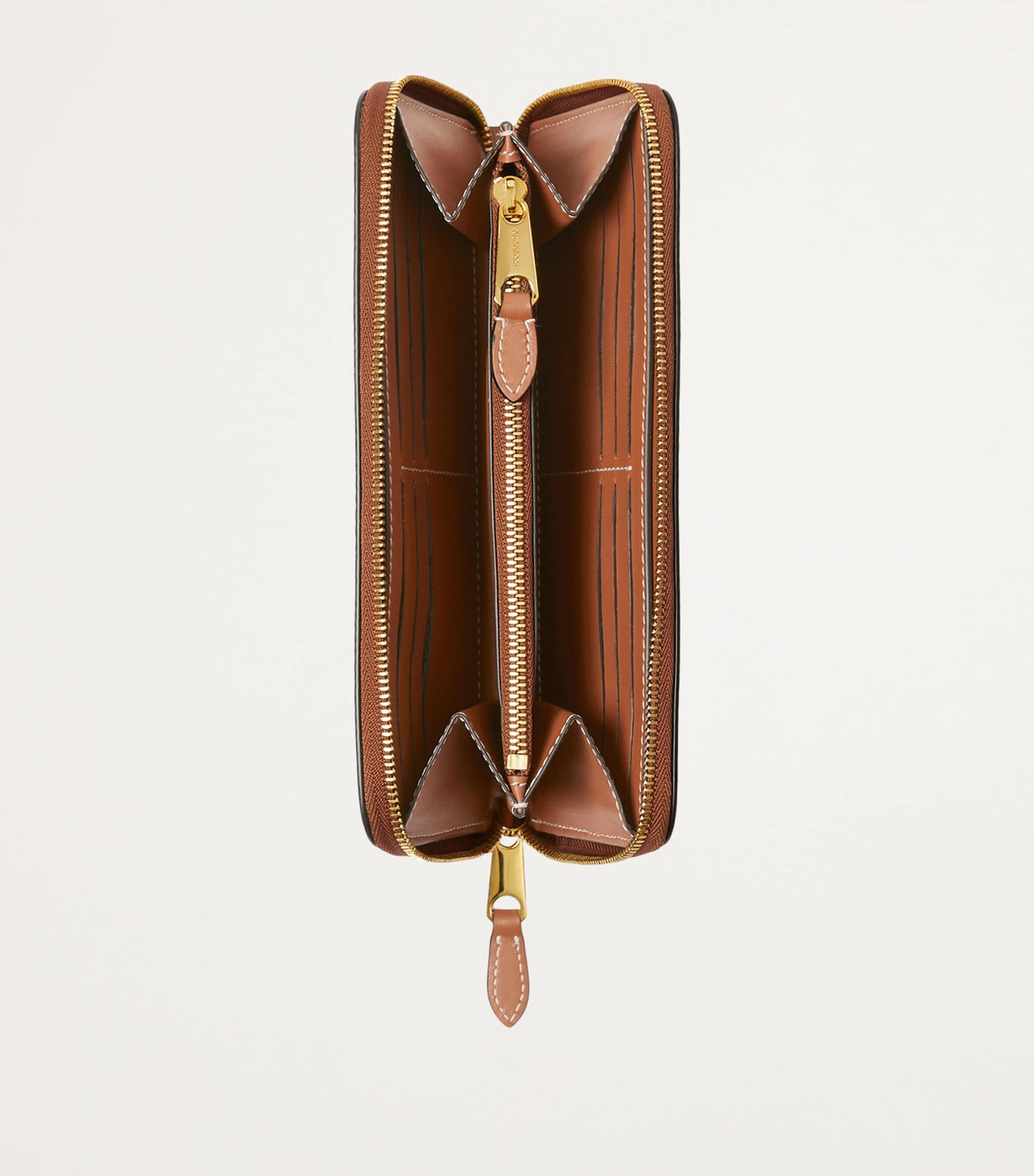 Check Zipped Wallet VINT CHCK/BRIR BROWN Image 3
