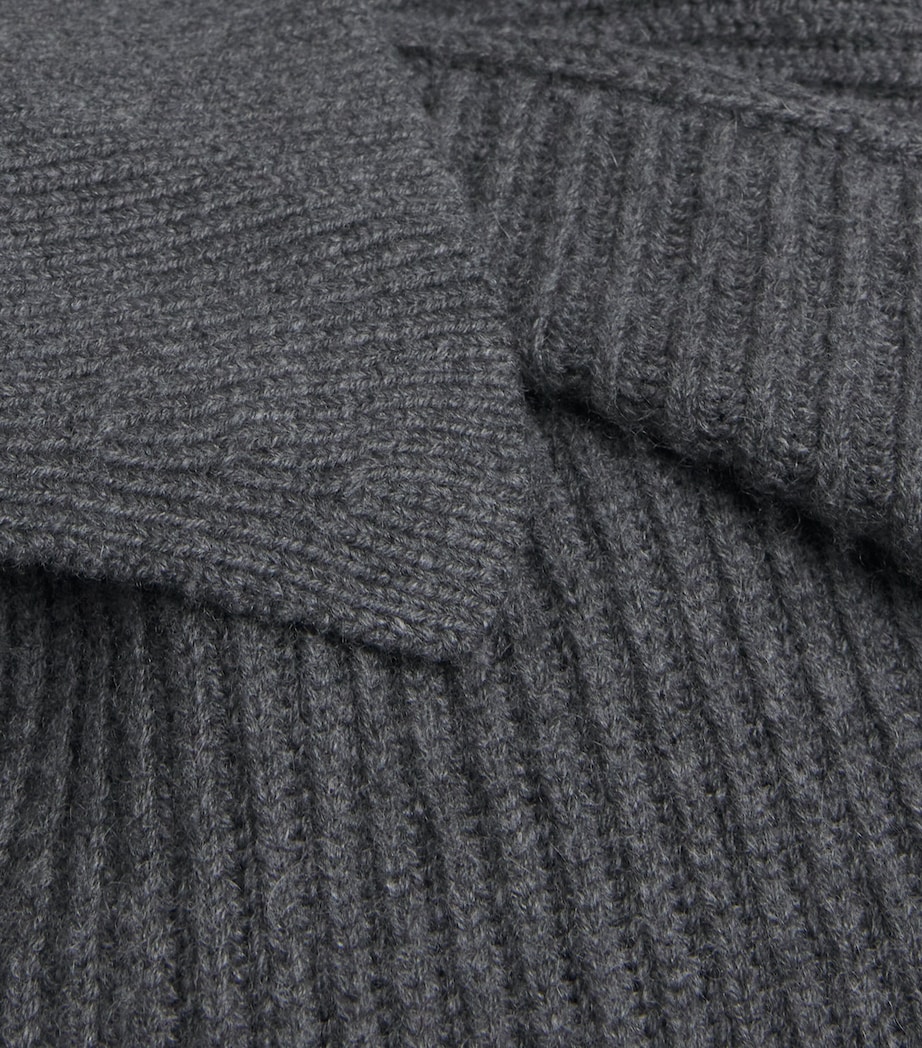 Merino-Cashmere-Silk Collared Sweater SMOKE Image 5