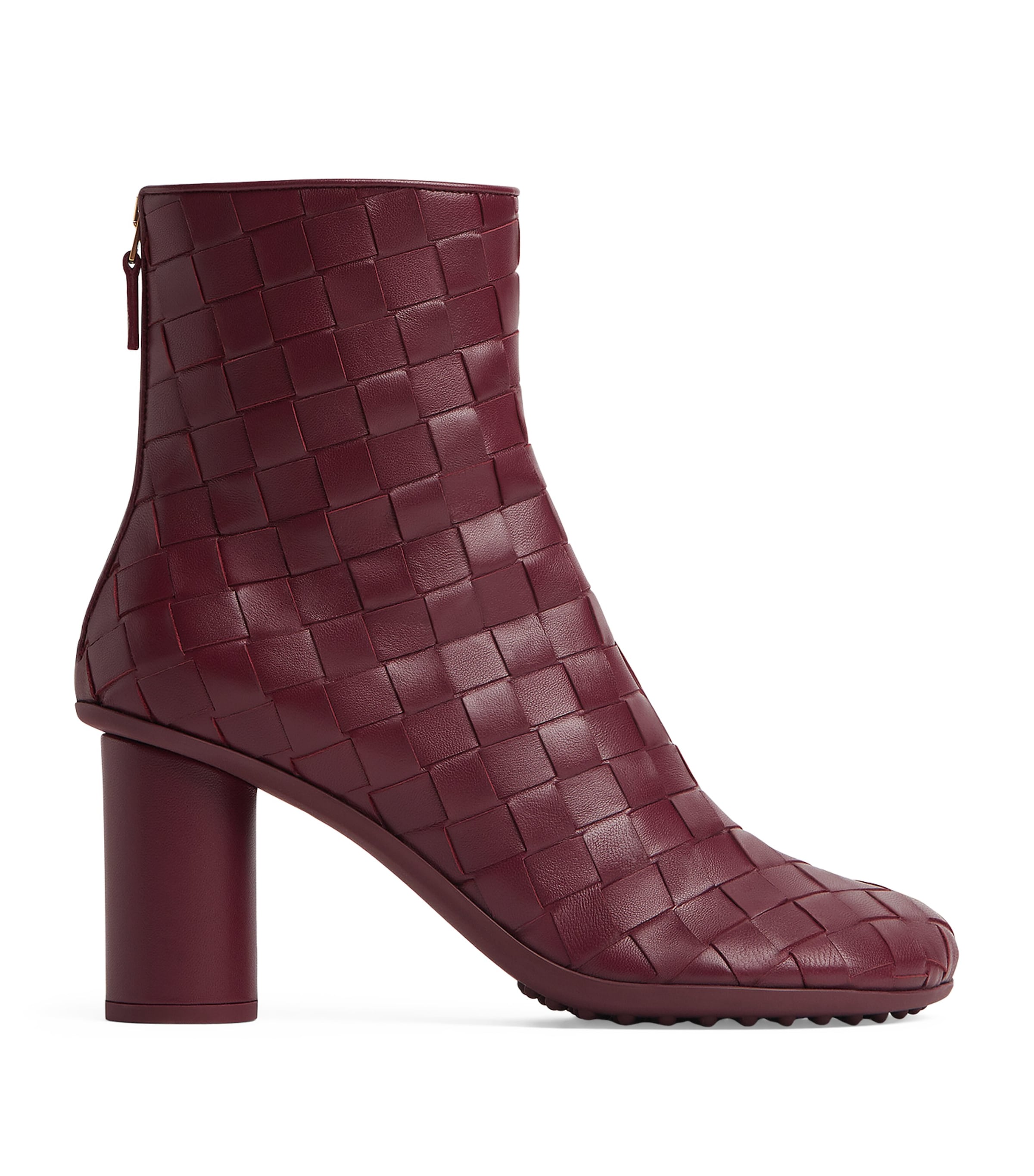 Bottega Veneta Red Leather Atomic Ankle Boots 75 | Harrods US