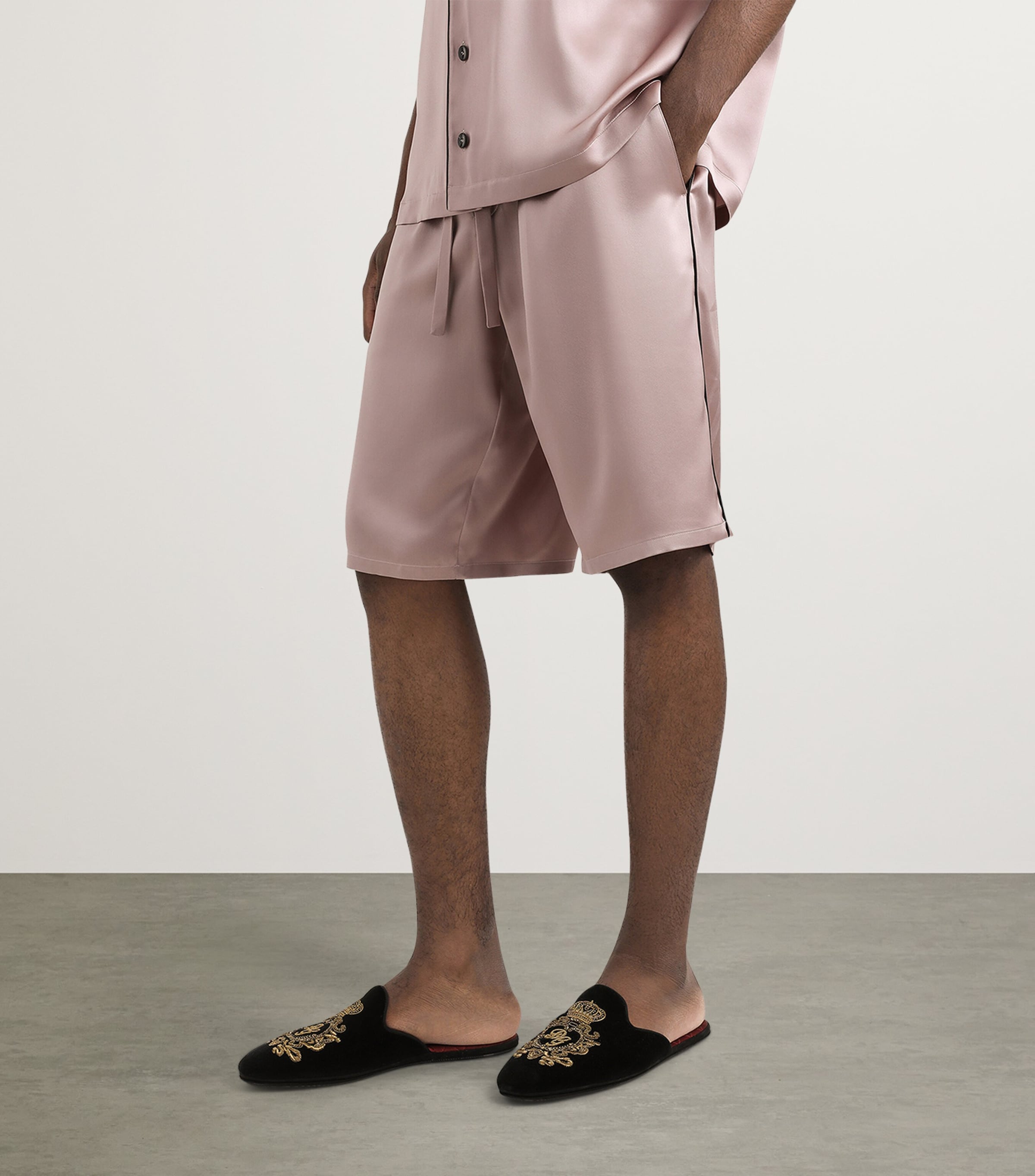 Silk Pyjama Shorts F2815-MALLOW Image 3