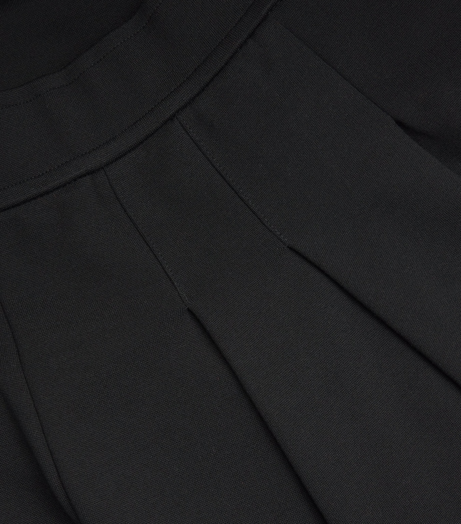 Jersey Wide-Leg Trousers BLACK Image 5