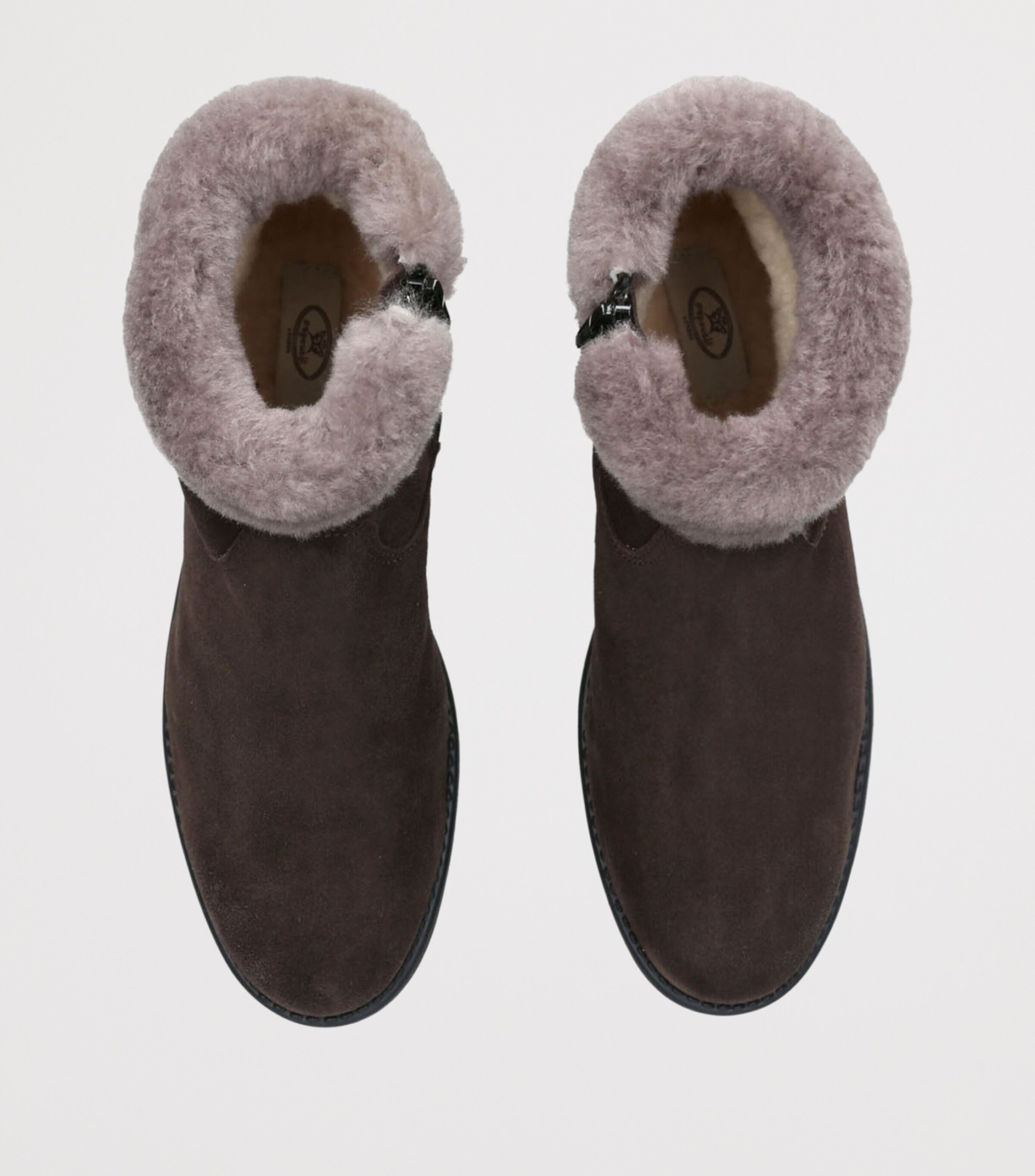 Suede Matilda Ankle Boots DARK BROWN Image 4