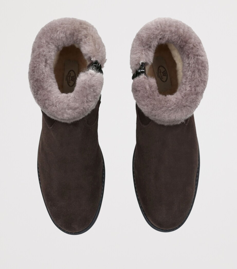 Suede Matilda Ankle Boots DARK BROWN Image 4