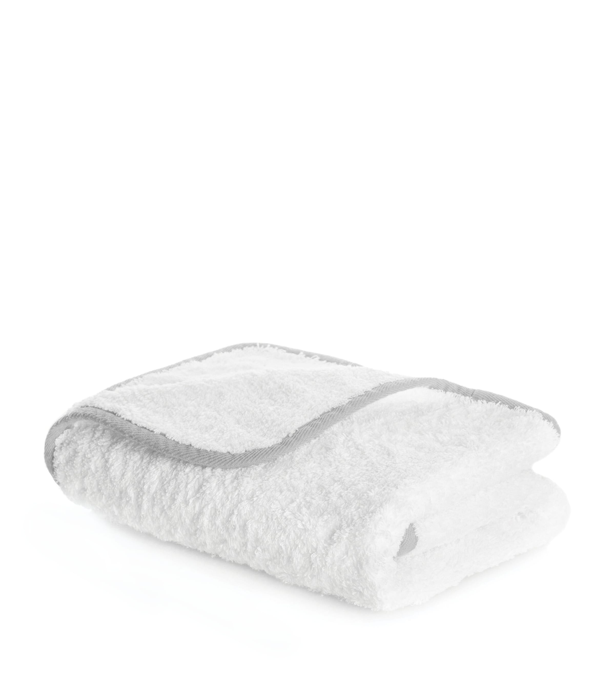 Egyptian Cotton Portobello Bath Towel (70cm x 140cm) WHITE/SILVER Image 4