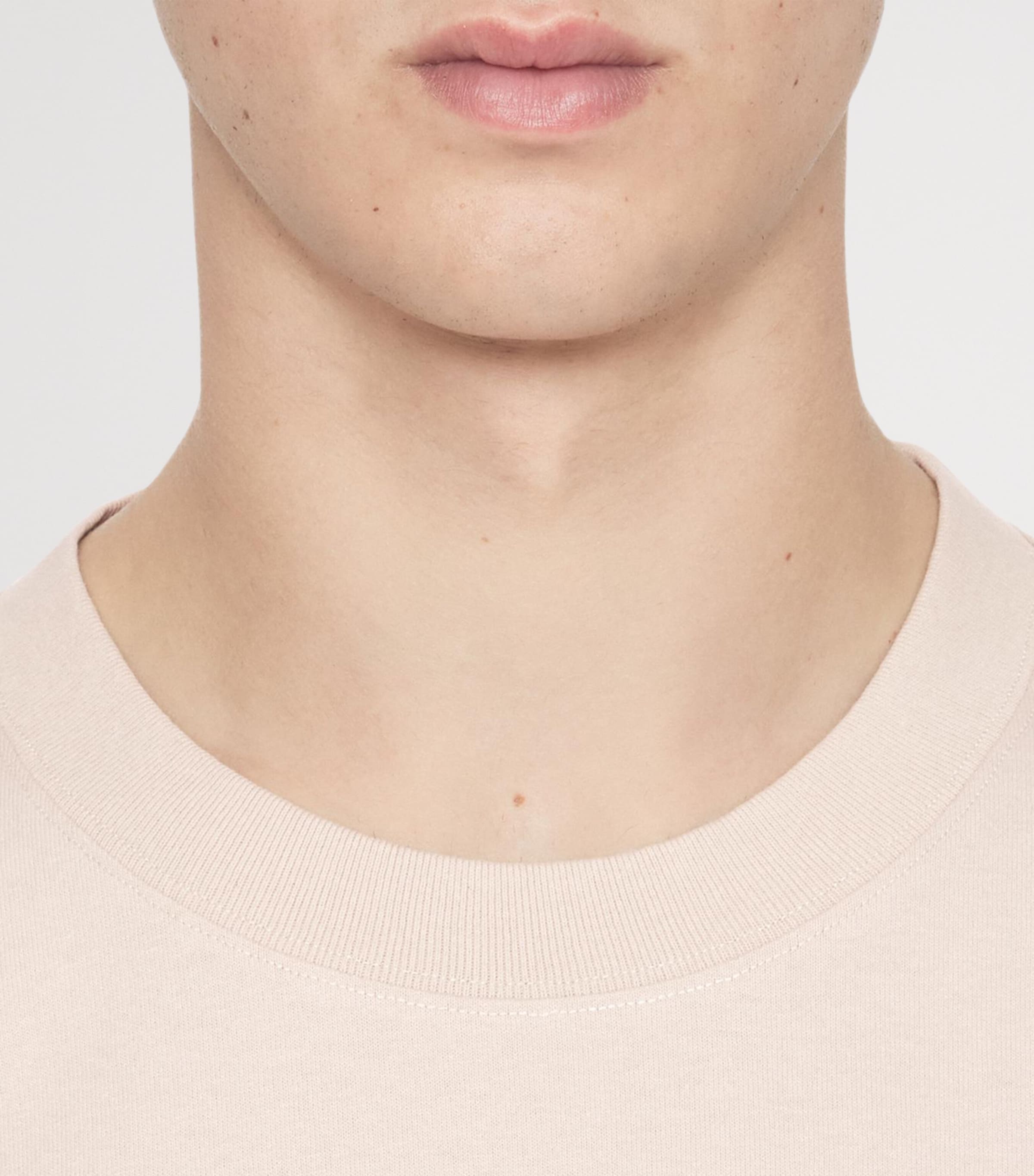 AllSaints Mens Organic Cotton Shadow T-Shirt Taupe White Image 5