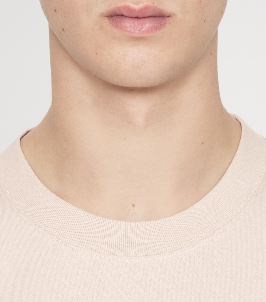 AllSaints Mens Organic Cotton Shadow T-Shirt Taupe White Image 5