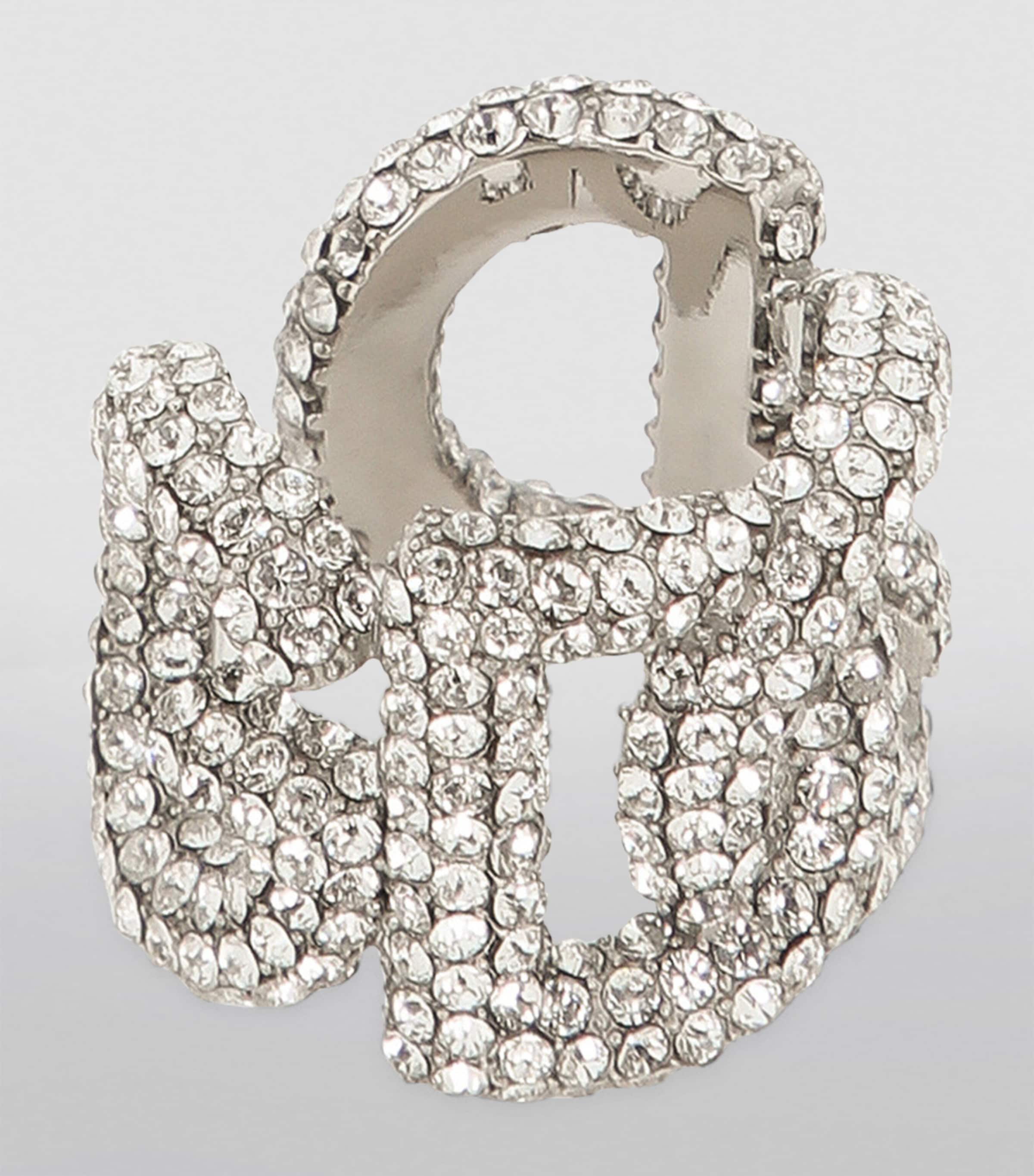 Embellished DG Millennials Logo Ring 87655-SILVER/PALLADI Image 2