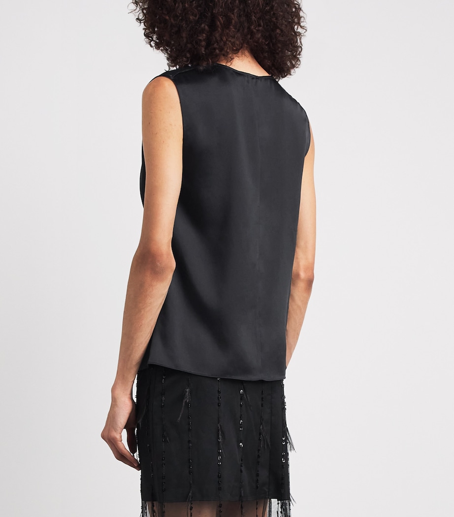 Rag & Bone Womens Silk Vinnie Top Black Image 5
