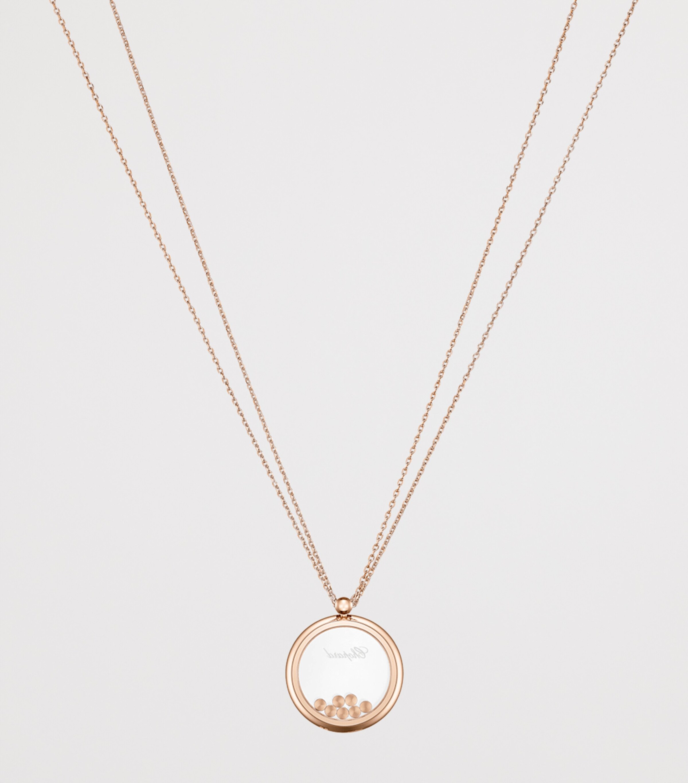 Rose Gold and Diamond Happy Diamonds Icons Pendant Necklace 18K ROSE GOLD Image 4