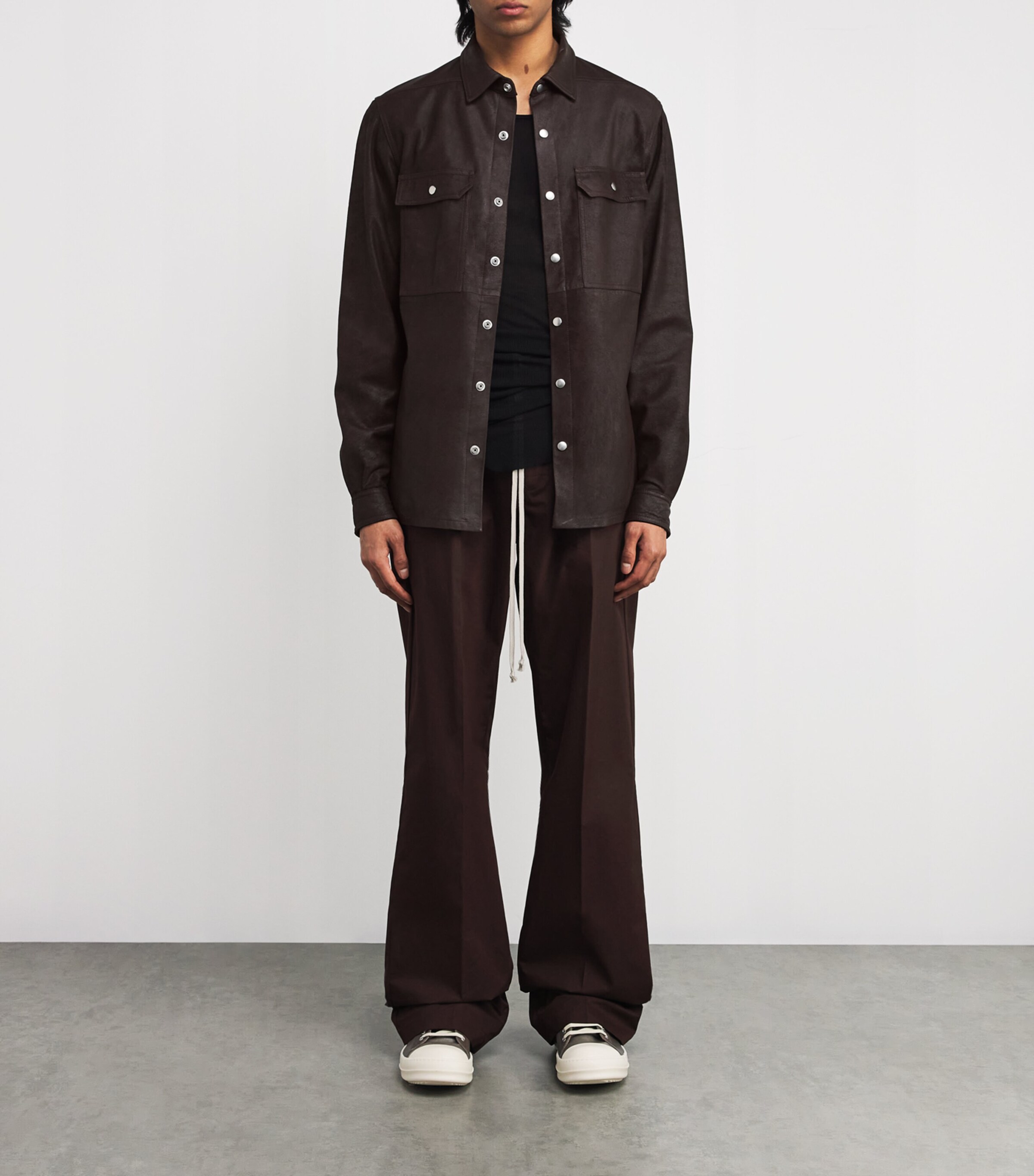 Rick Owens Mens Lambskin Shirt Image 2