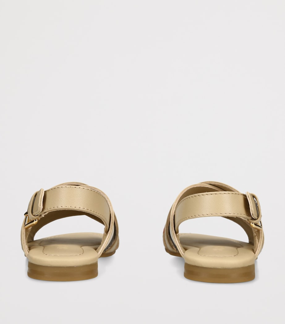 Burberry Kids Leather Cleo Sandals Beige Image 4