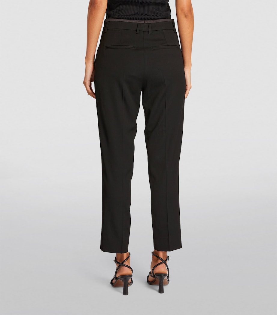 ME+EM Womens Wool-Blend Tuxedo Trousers Black Image 4