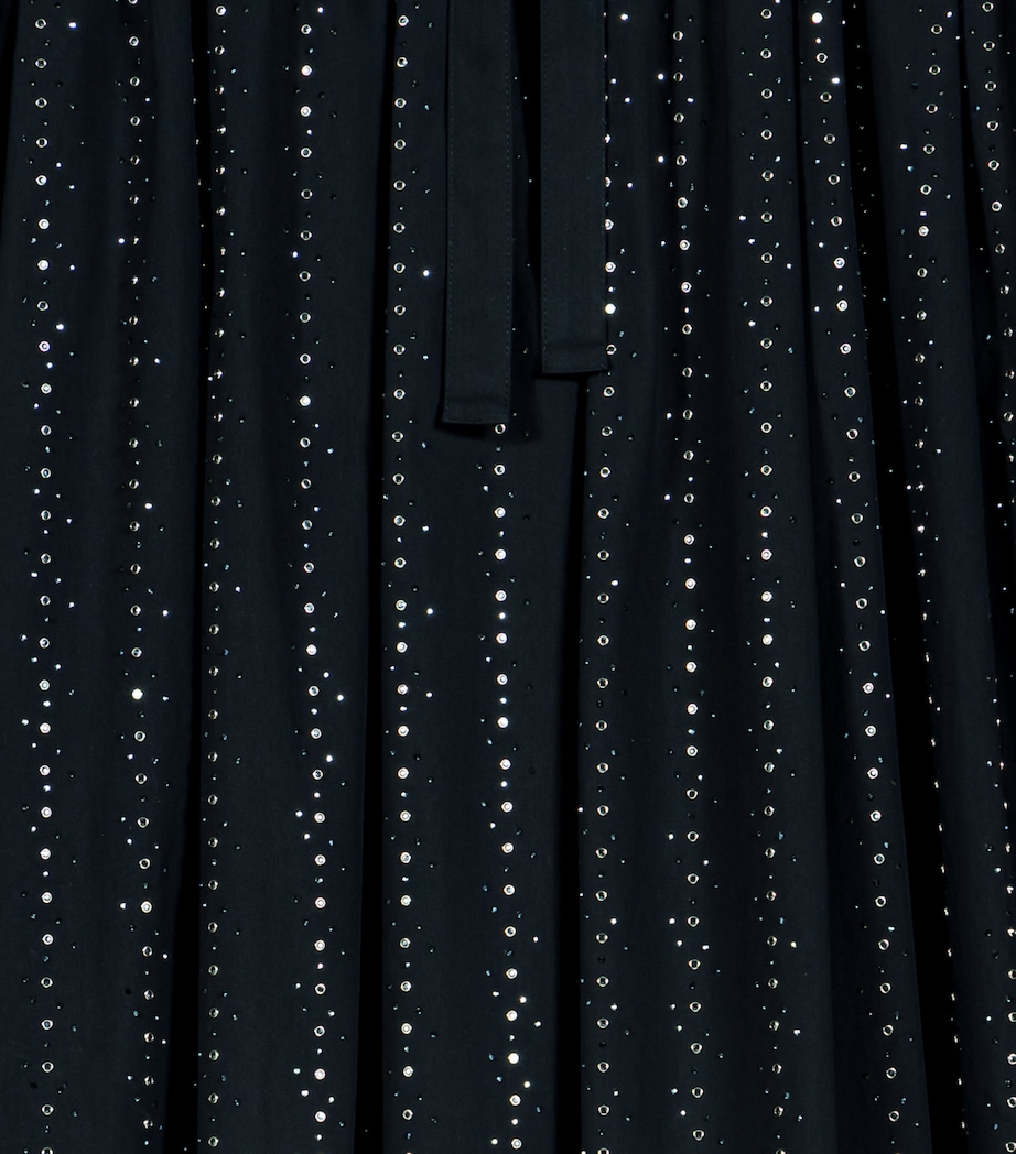 Maje Womens Rhinestone-Embellished Midi Skirt Navy Image 9