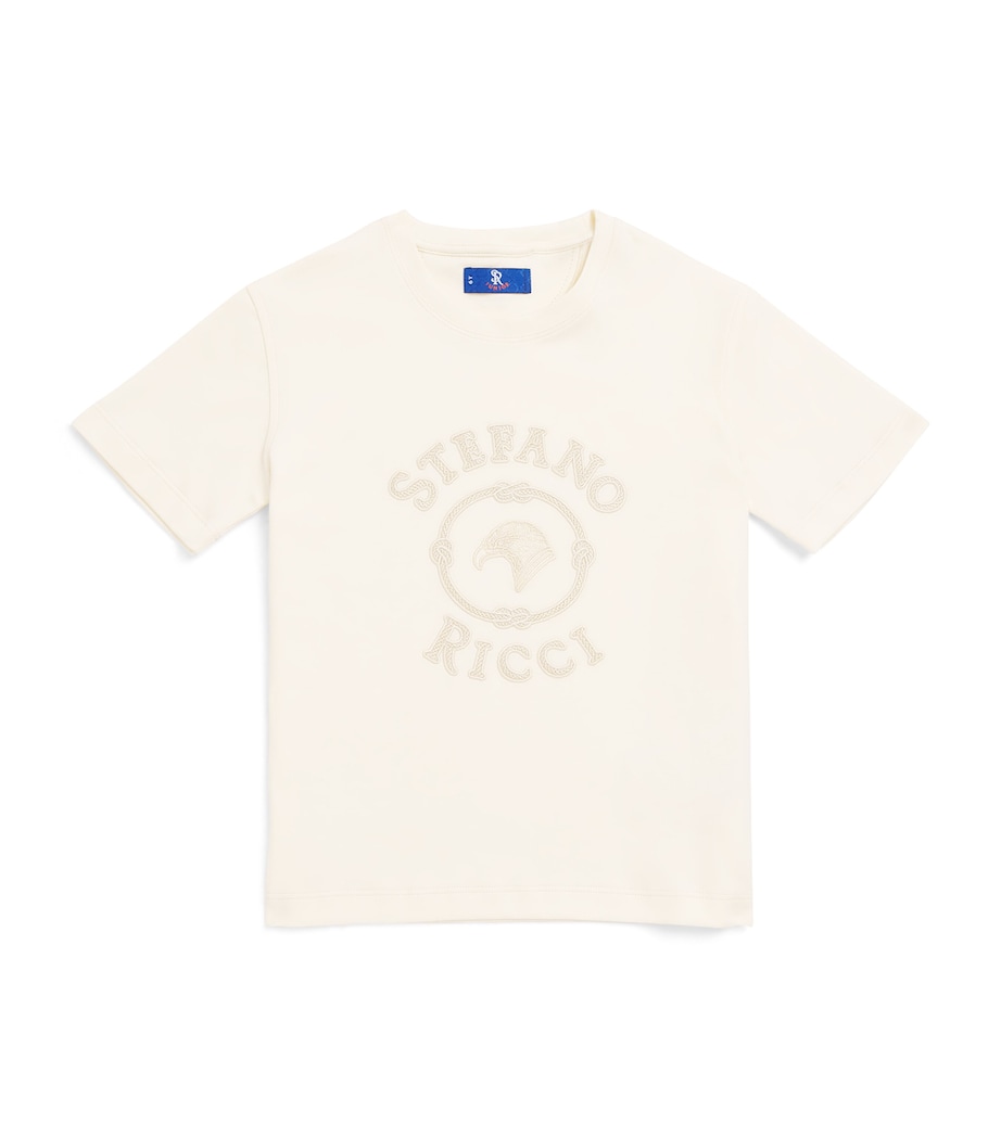 Stefano Ricci Kids Embroidered Logo T-Shirt (6-16 Years) White Image 1