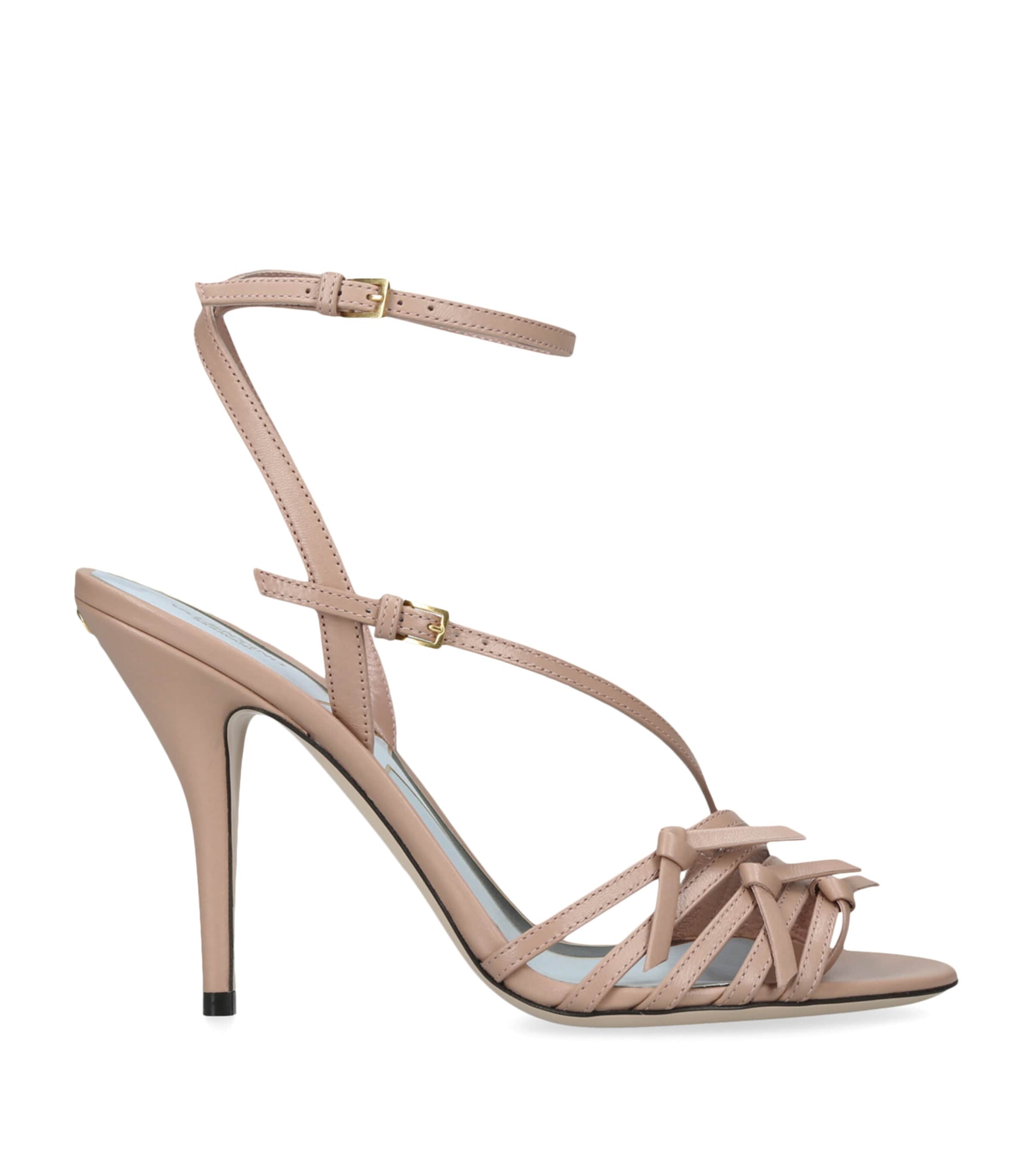 Valentino Garavani Leather Nodine Heeled Sandals 100 Blush Image 1