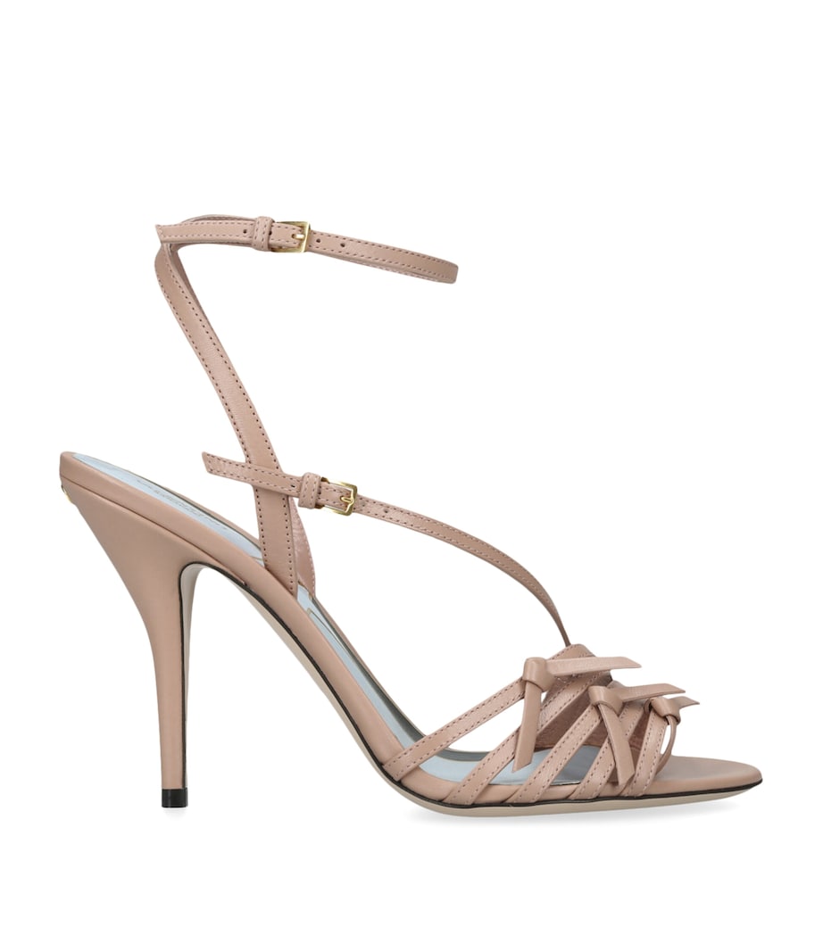 Valentino Garavani Leather Nodine Heeled Sandals 100 Blush Image 1