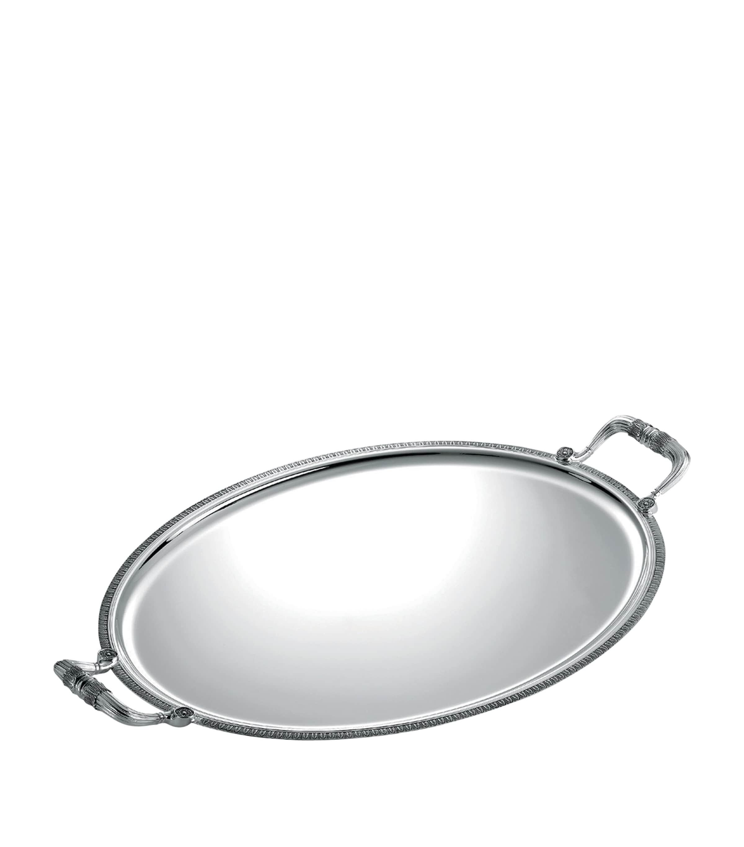 Silver-Plated Malmaison Oval Tray (53cm x 42cm)