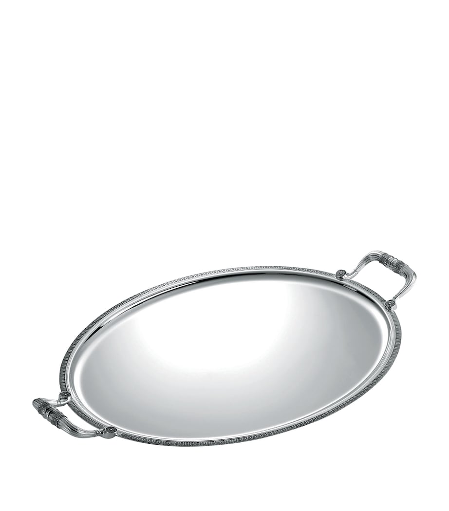 Silver-Plated Malmaison Oval Tray (53cm x 42cm) SILVER Image 1