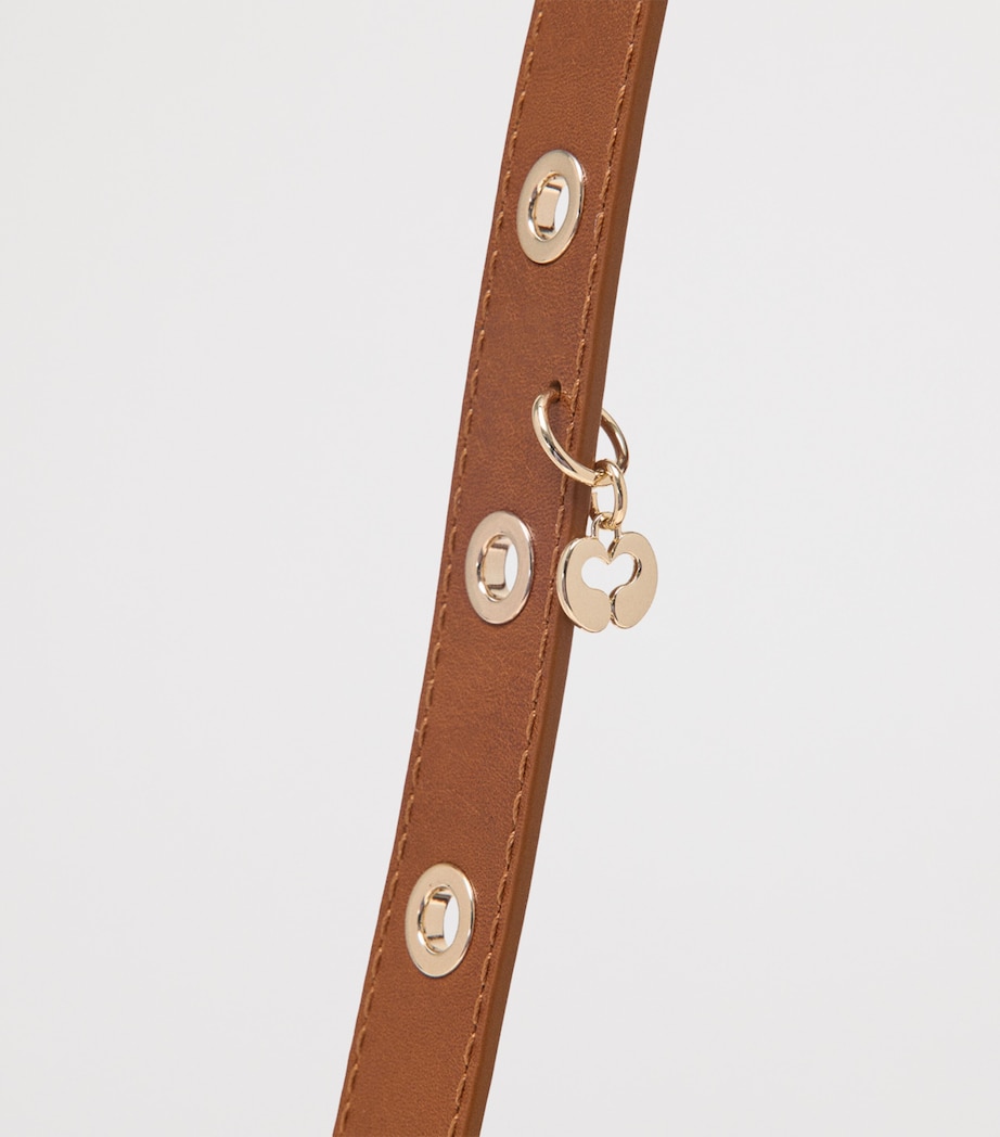 Maje Mini Leather Miss M Shoulder Bag Tobacco Image 6