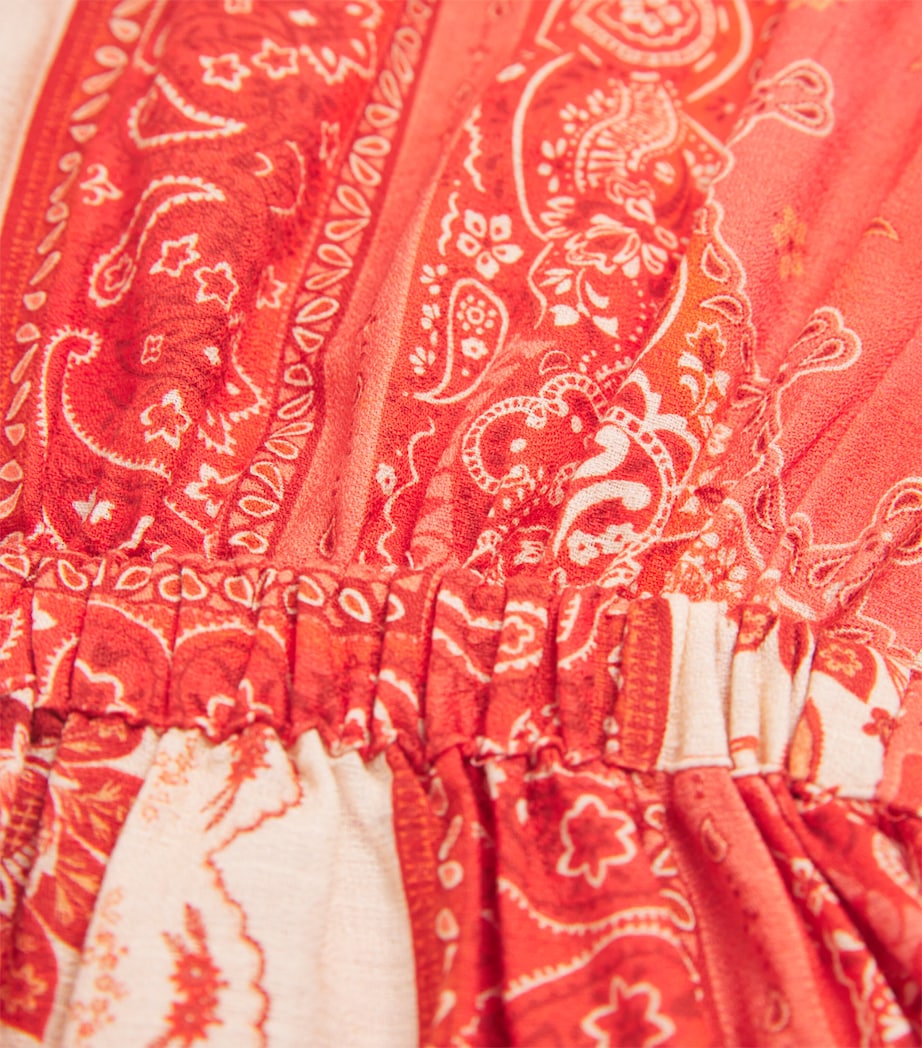 Zimmermann Kids Red Cotton Lucky Kids Pocket Playsuit (2-12 Years