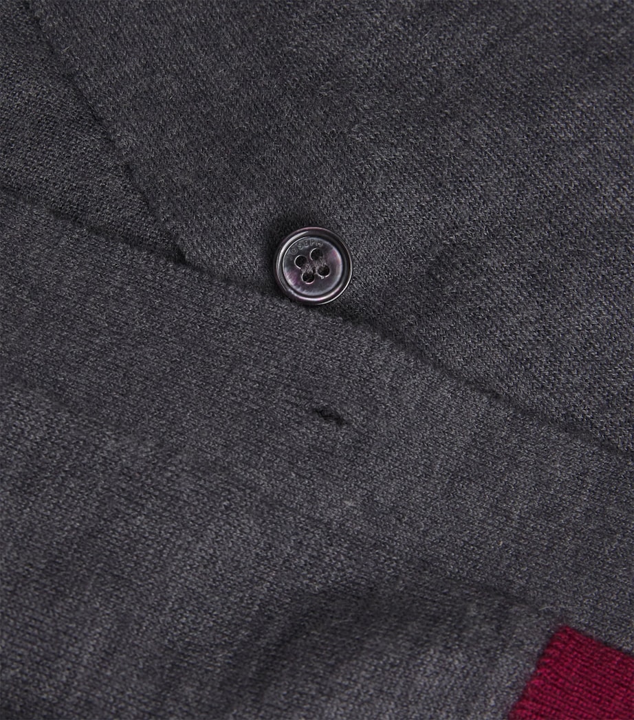 Cashmere Overlay Cardigan SMOKE COMBO Image 5