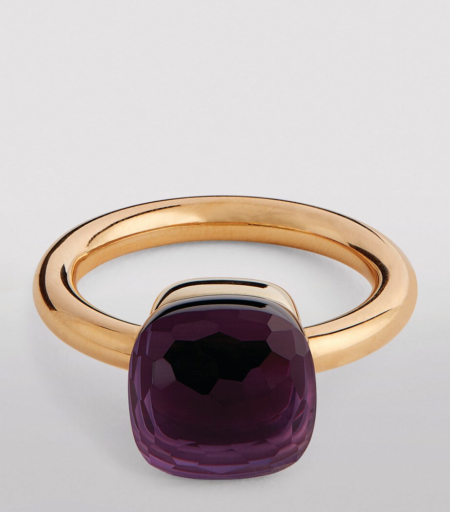 Mixed Gold and Amethyst Nudo Classic Ring 000OI Image 3