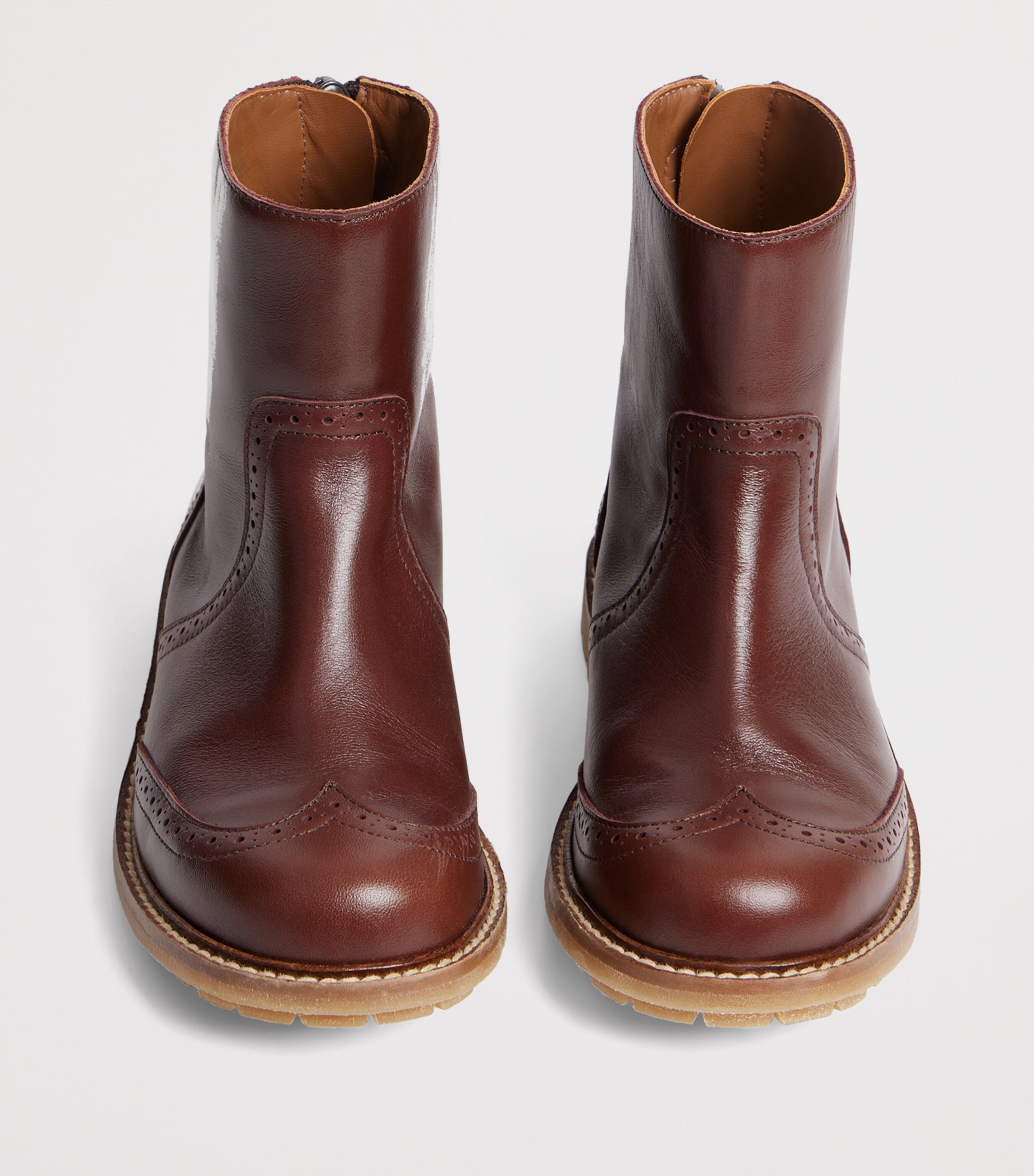 Leather Jimin Ankle Boots CHOCOLAT Image 3