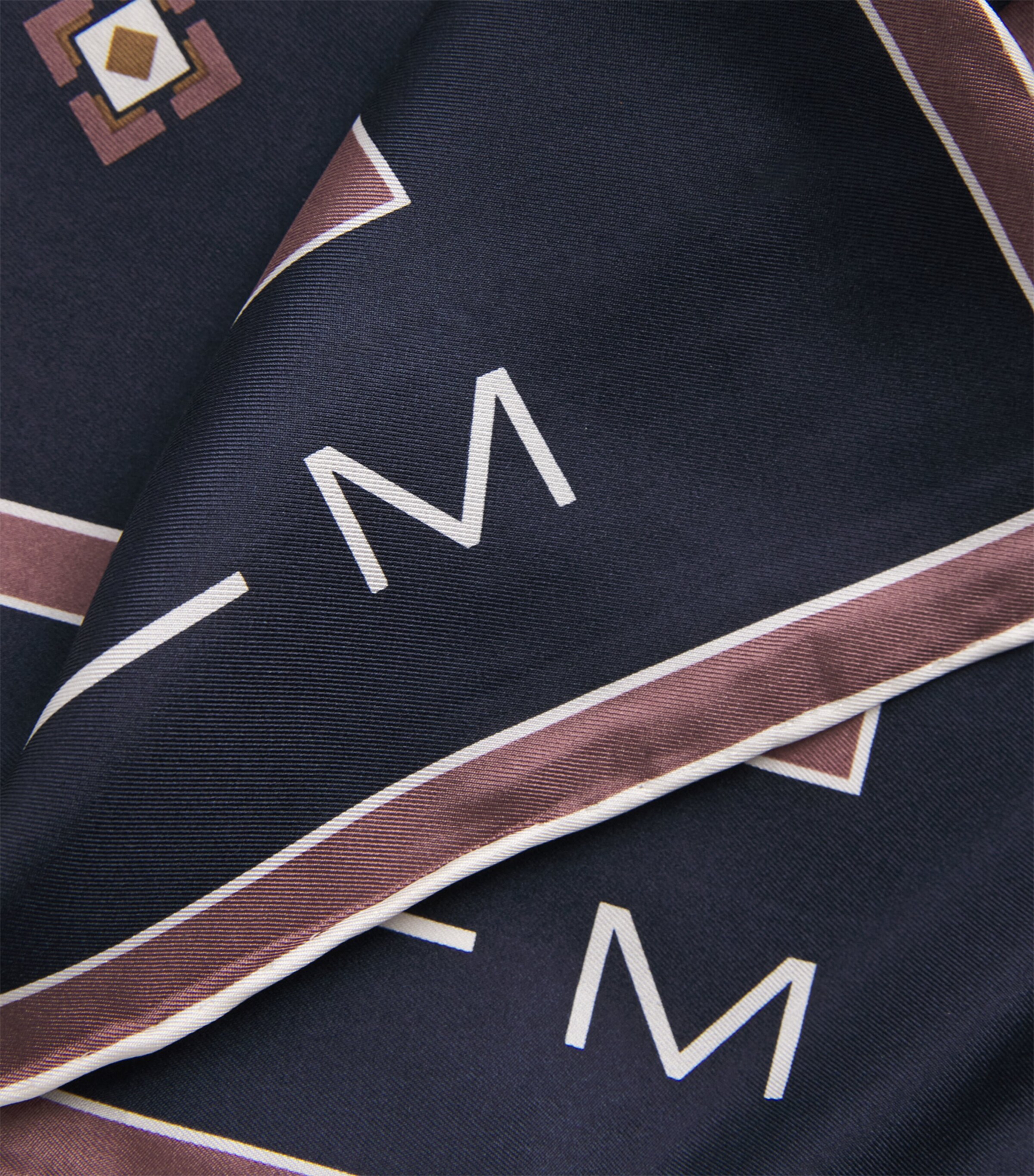 MM Silk Printed Scarf Ultramarine St Image 4