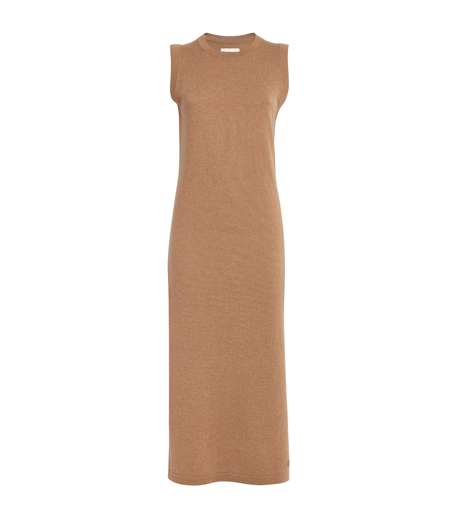 Cashmere Sleeveless Midi Dress LLAMA Image 1