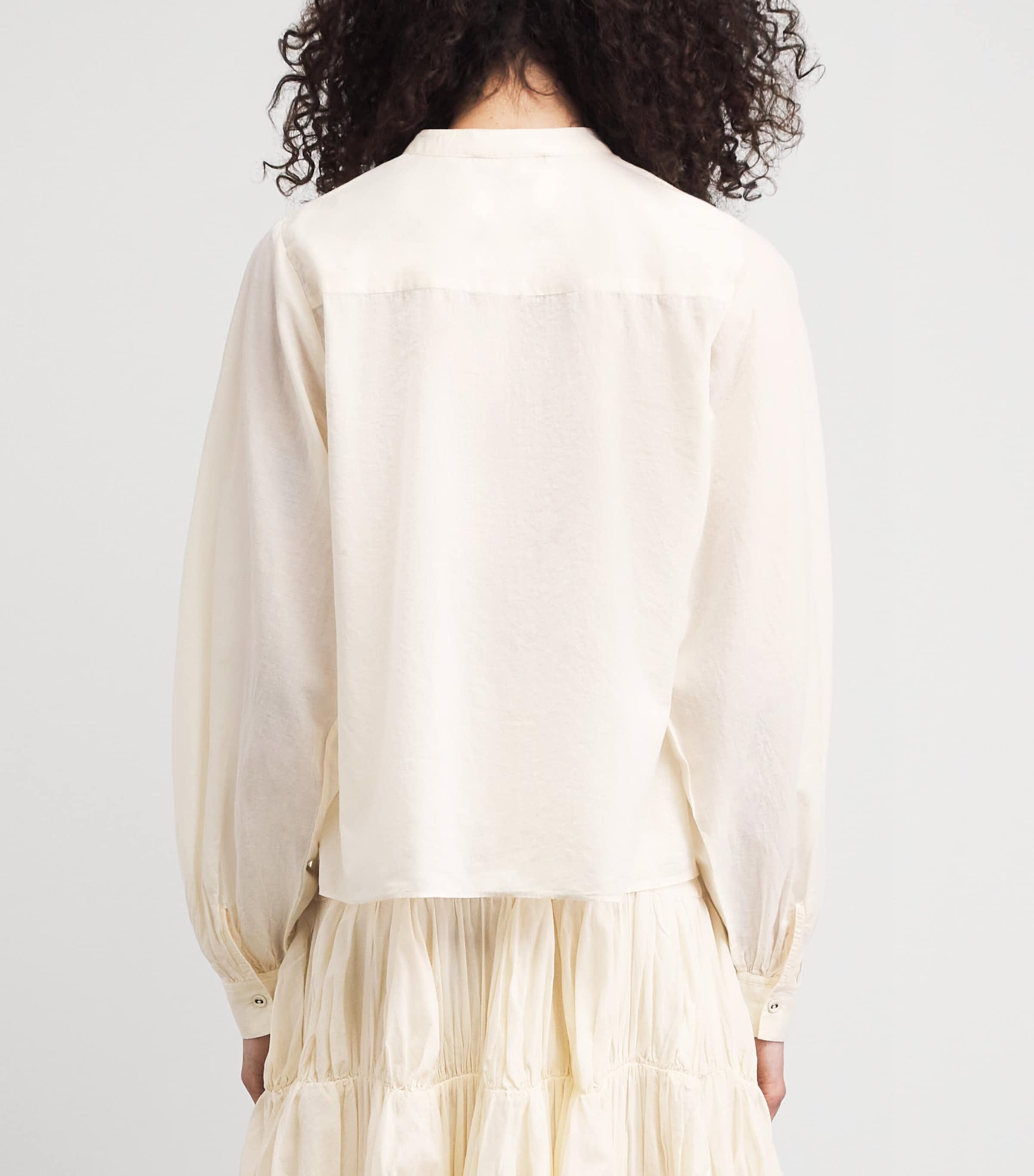 Ulla Johnson Womens Cotton Ruffled Riko Blouse Cowrie Image 5