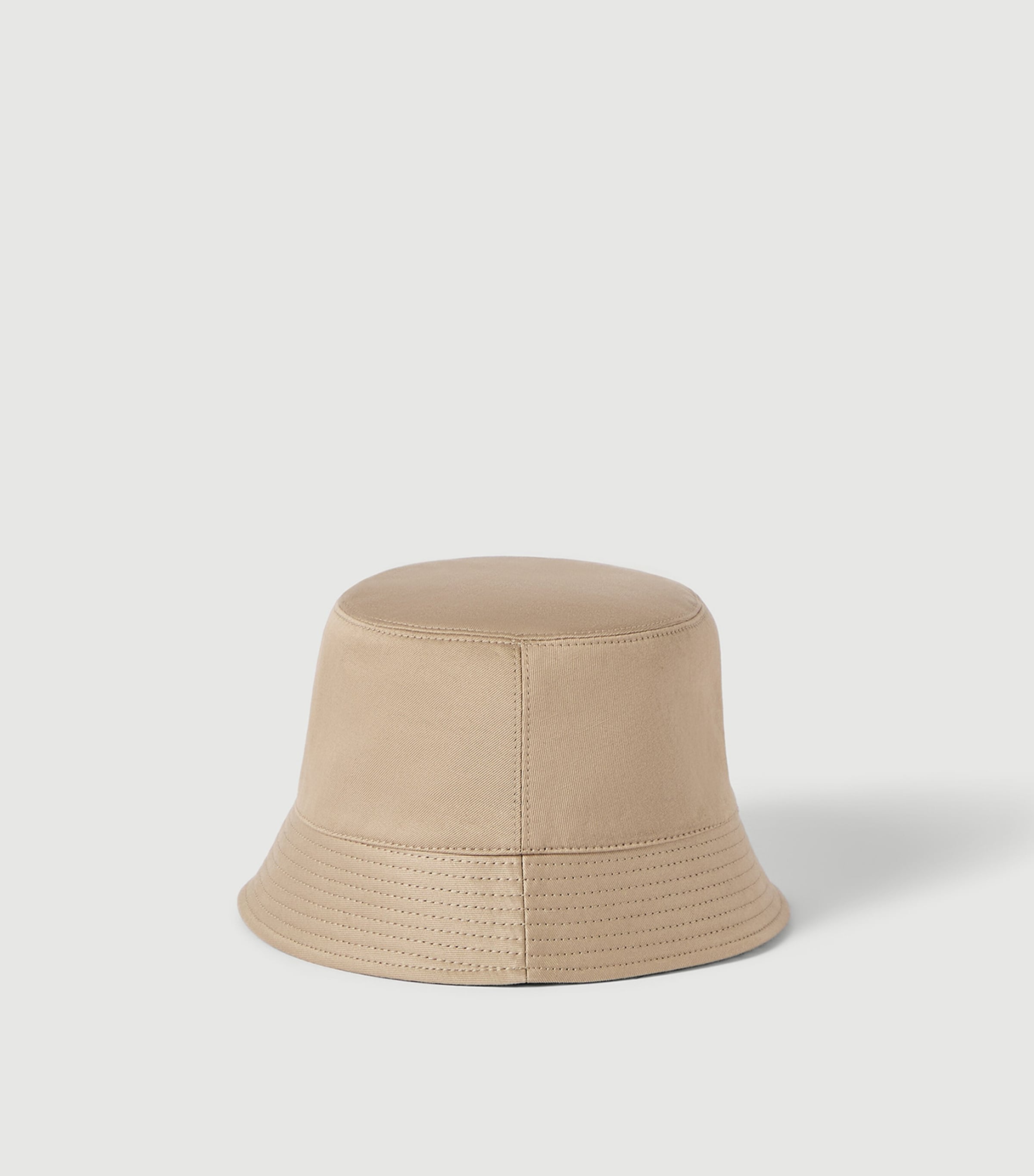 Brunello Cucinelli Cotton-Linen Reversible Bucket Hat Tobacco Image 4