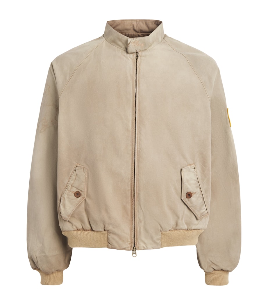 Cherry Los Angeles Mens Sun-Faded Championship Bomber Jacket Desert Tan Image 1