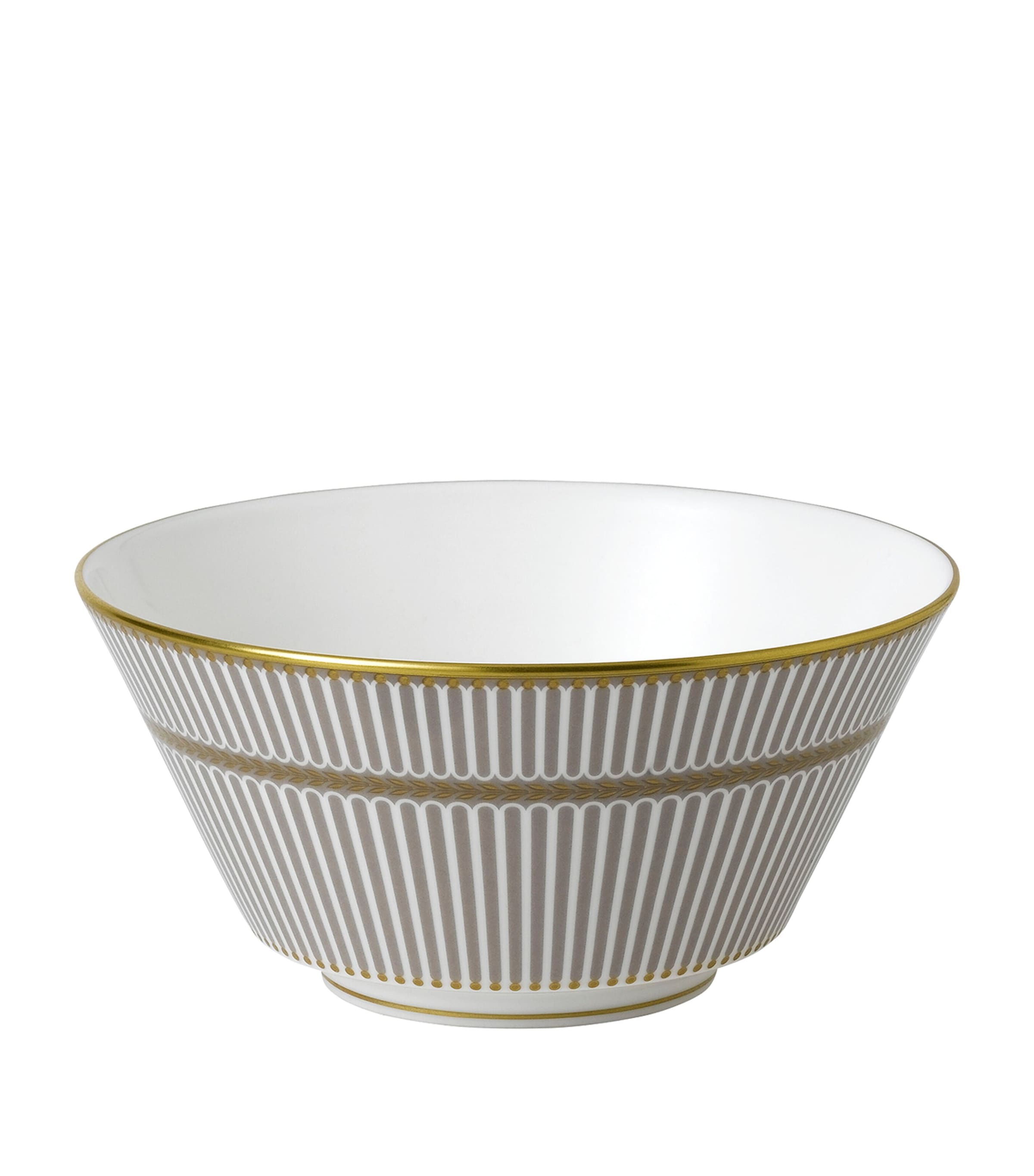 Wedgwood Anthemion Grey Cereal Bowl In Gold